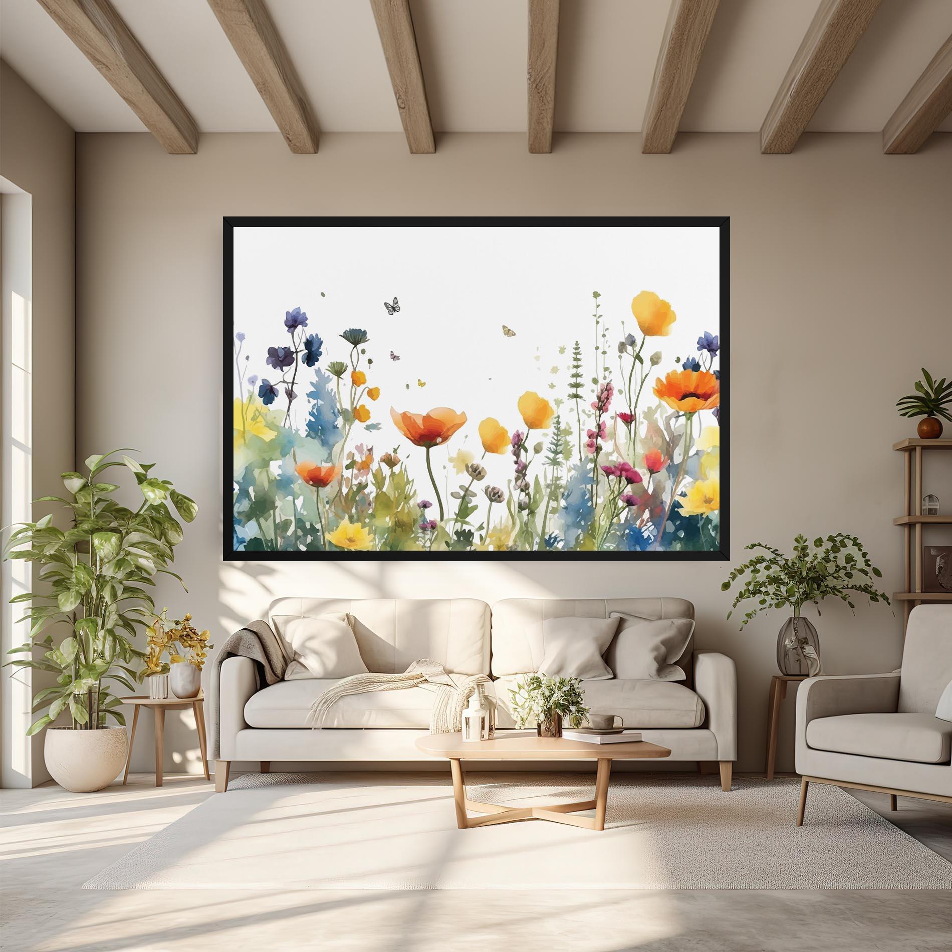 Tablou Canvas Watercolor Spring Flowers mockup 6