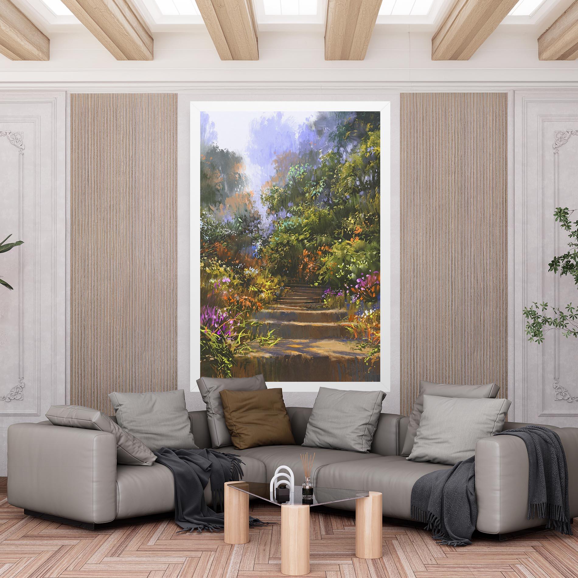 Tablou Canvas Spring Staircase Painting mockup 6