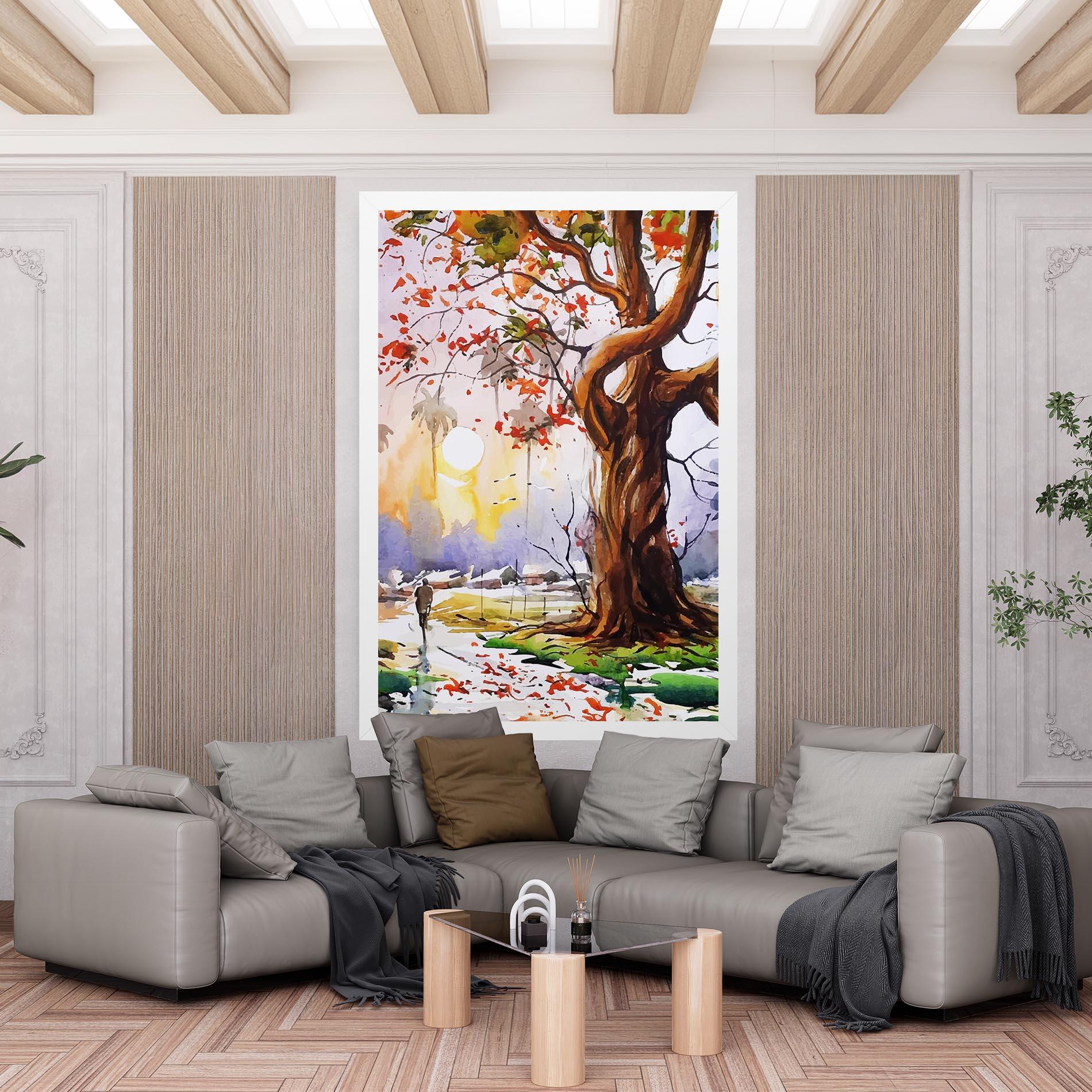 Tablou Canvas Watercolor Spring Tree mockup 6