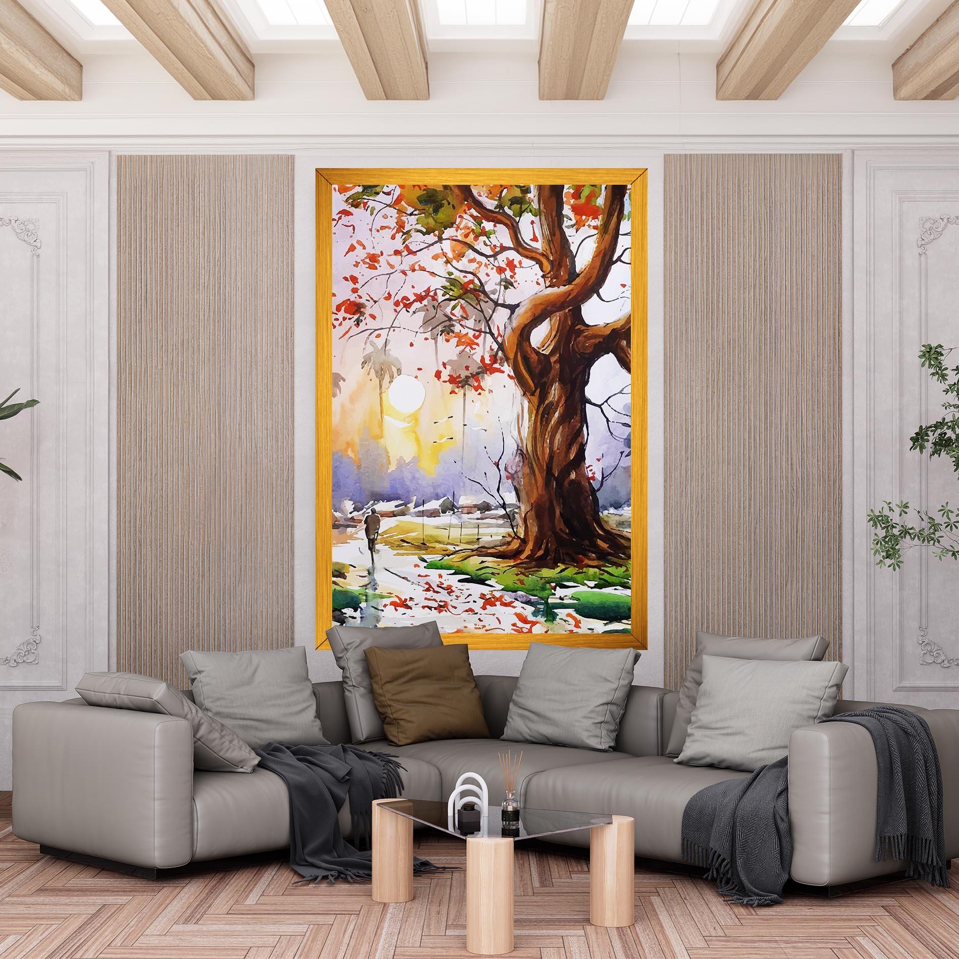 Tablou Canvas Watercolor Spring Tree mockup 6