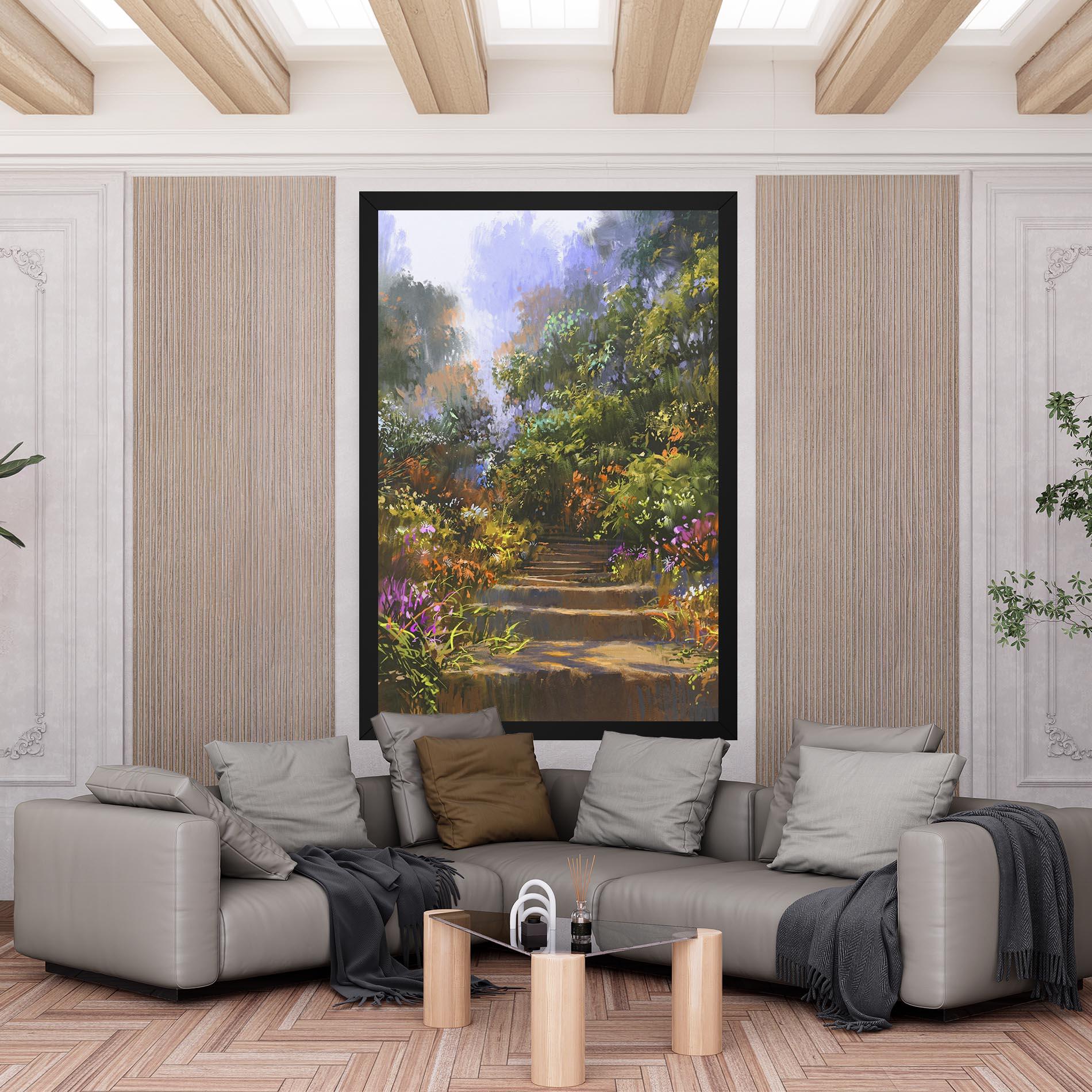 Tablou Canvas Spring Staircase Painting mockup 6