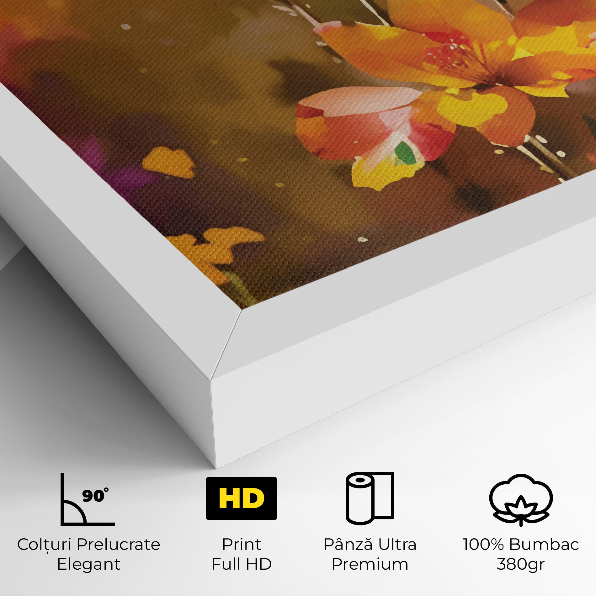 Tablou Canvas Orange Pink Spring mockup 4