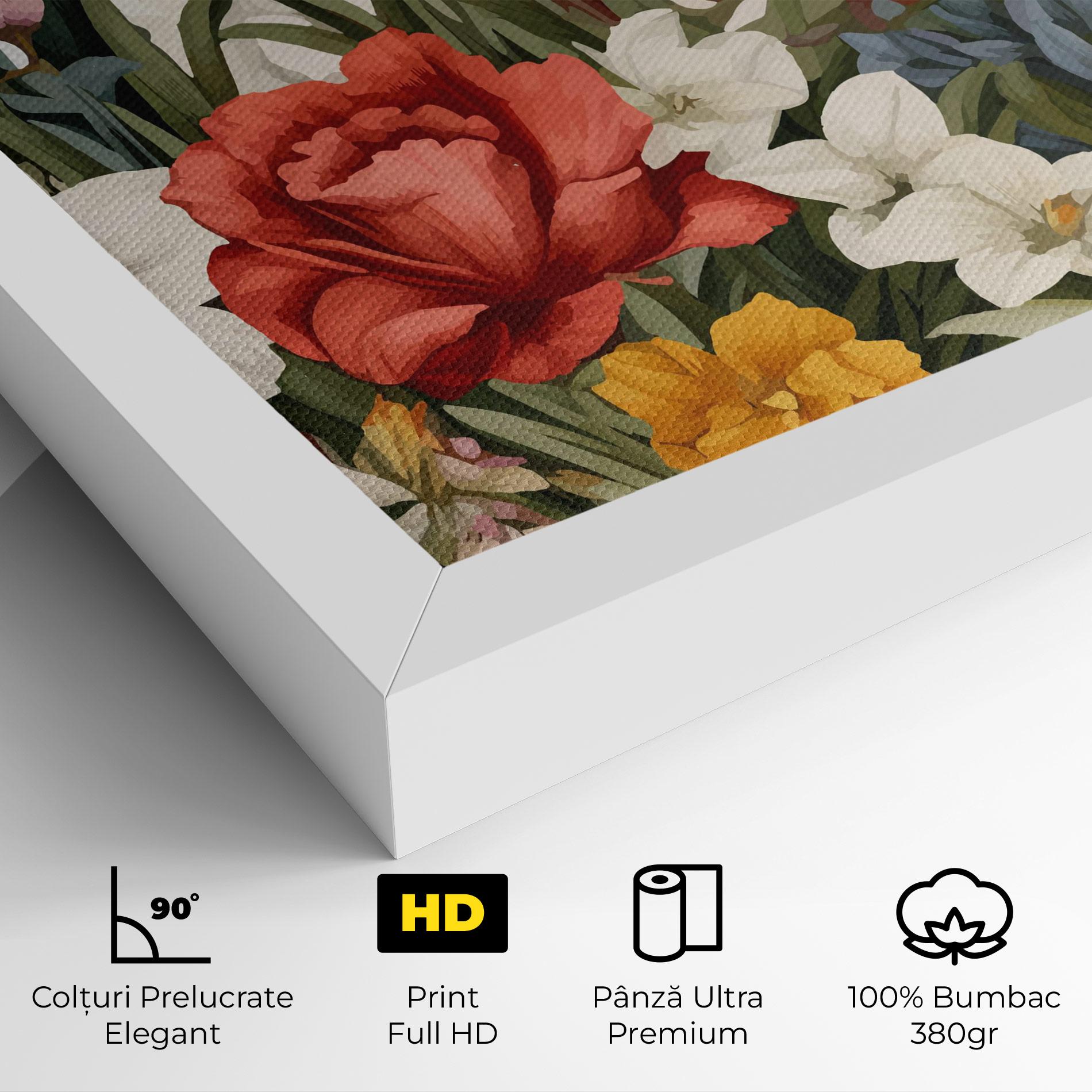 Tablou Canvas Orange Red Spring mockup 4