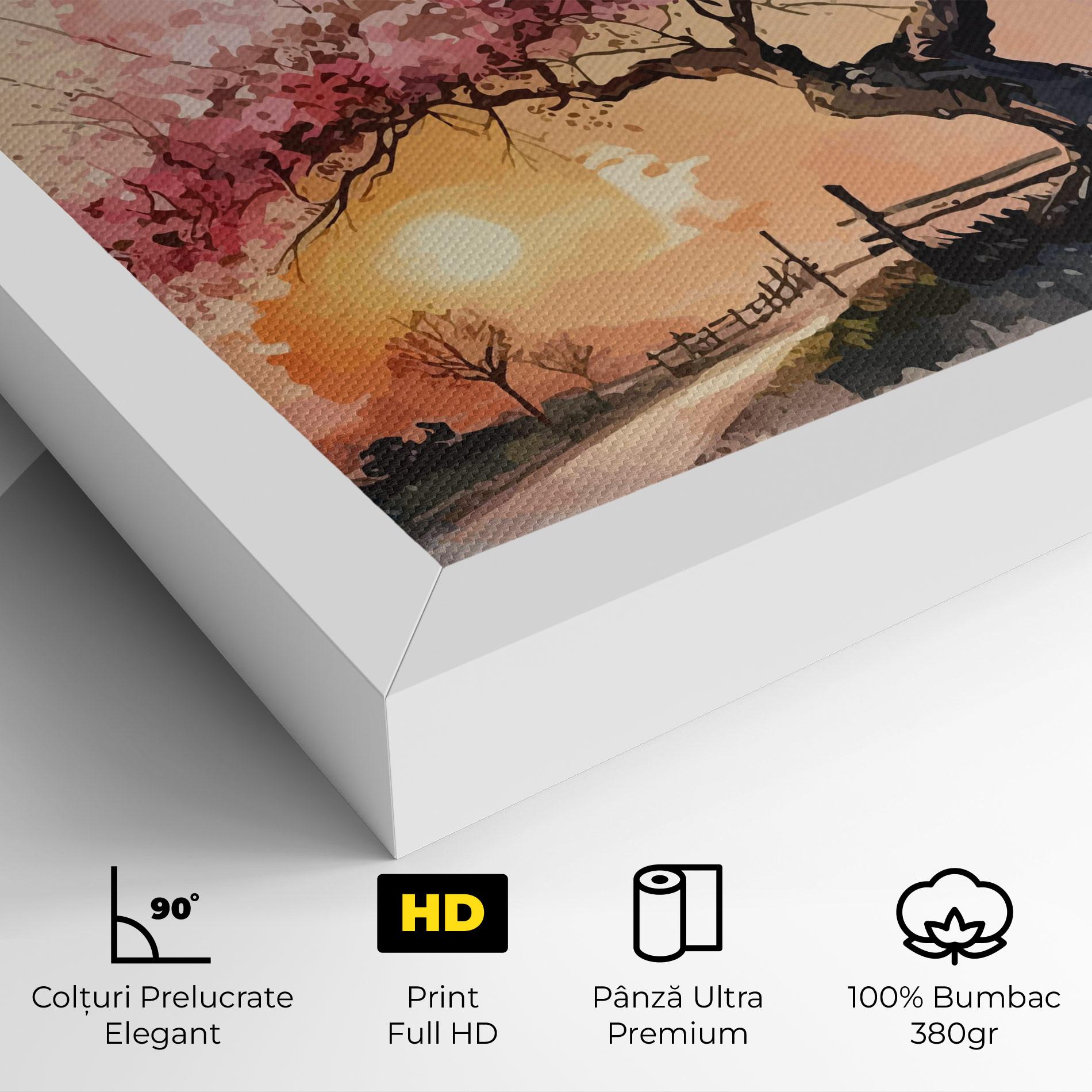 Tablou Canvas Sunset Spring mockup 4
