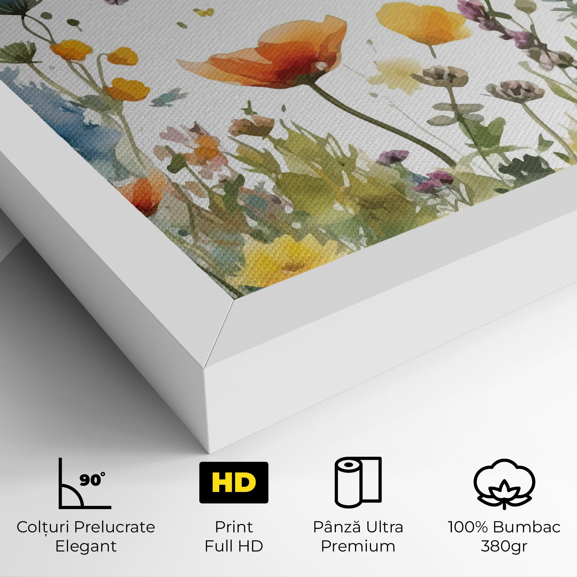 Tablou Canvas Watercolor Spring Flowers mockup 4