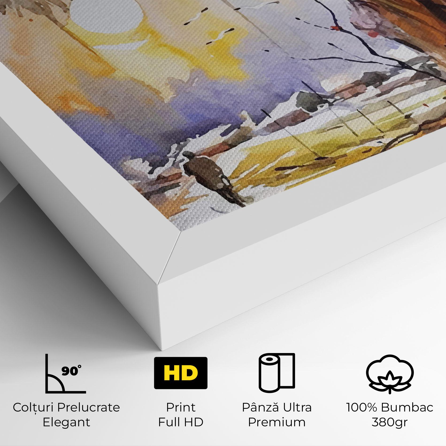 Tablou Canvas Watercolor Spring Tree mockup 4