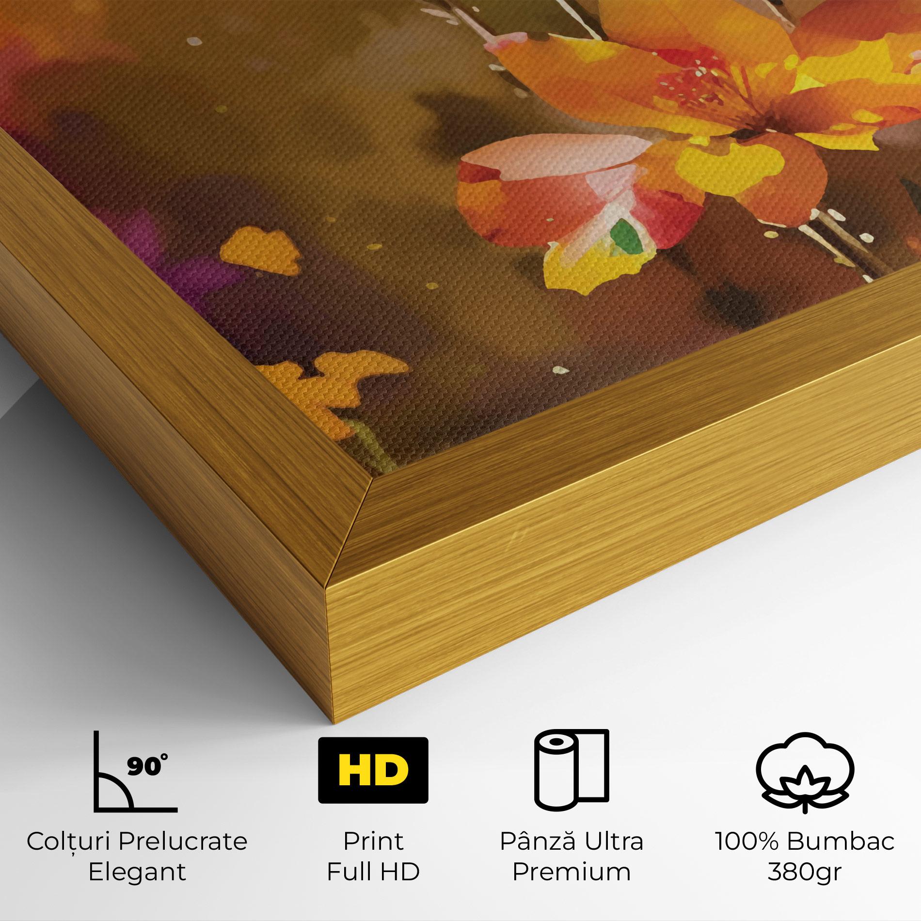 Tablou Canvas Orange Pink Spring mockup 4