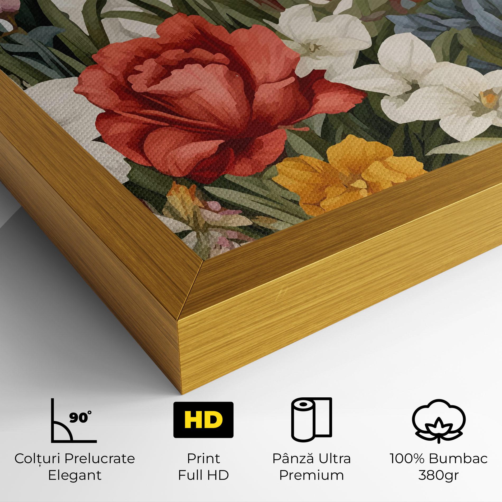 Tablou Canvas Orange Red Spring mockup 4