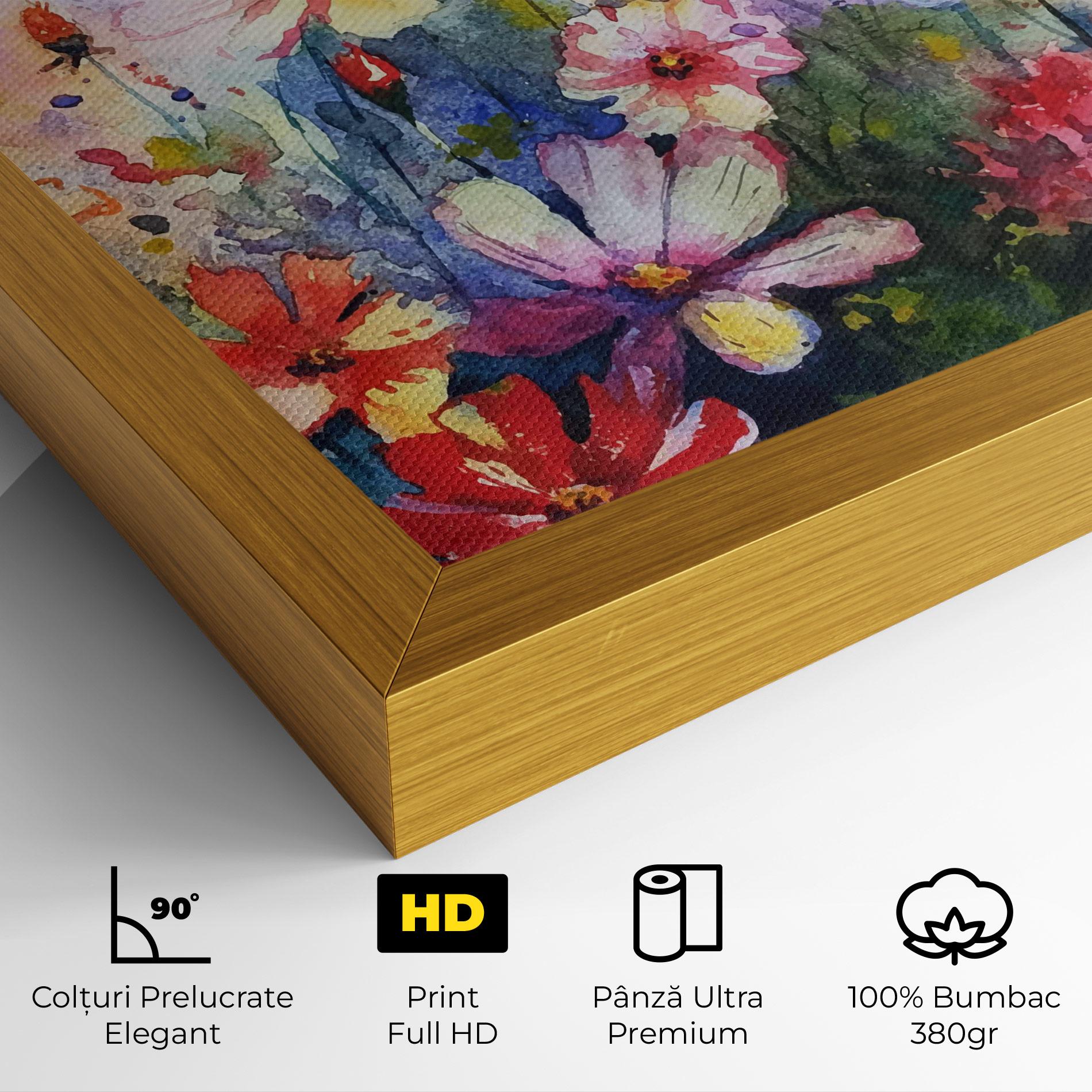 Tablou Canvas Water Art Flowers mockup 4