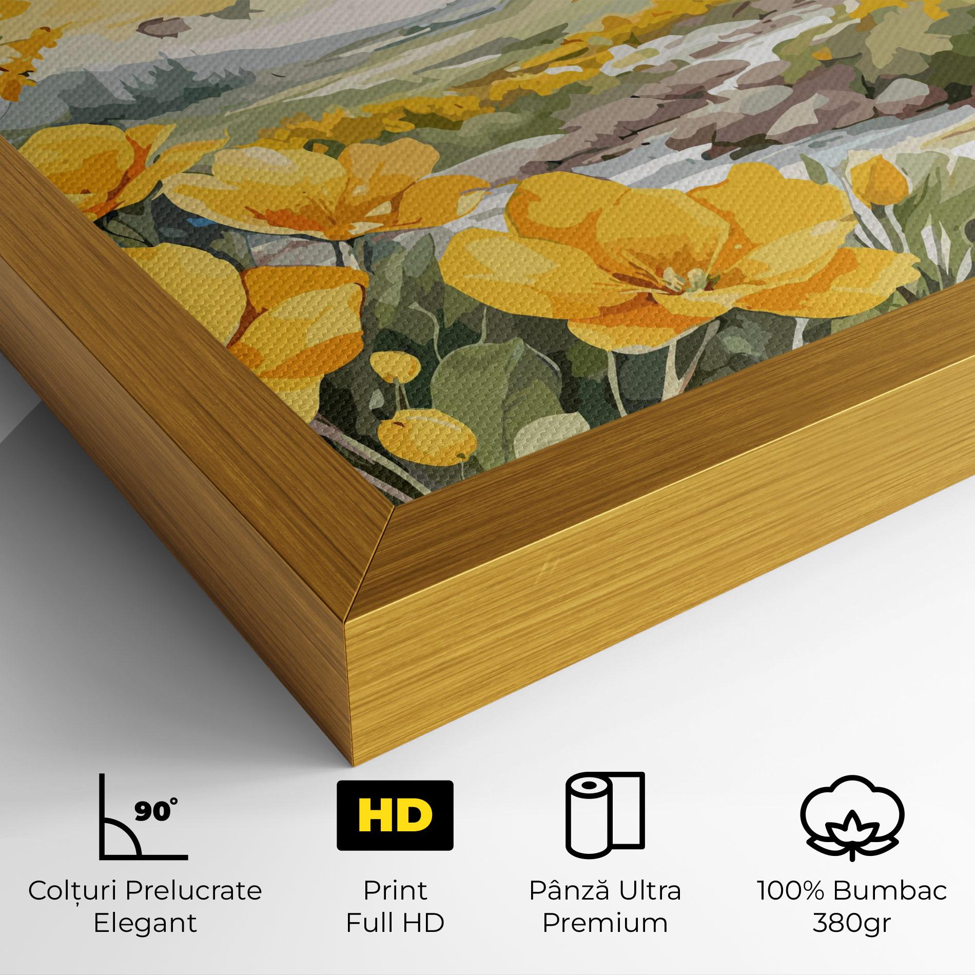 Tablou Canvas Yellow Spring Flower mockup 4