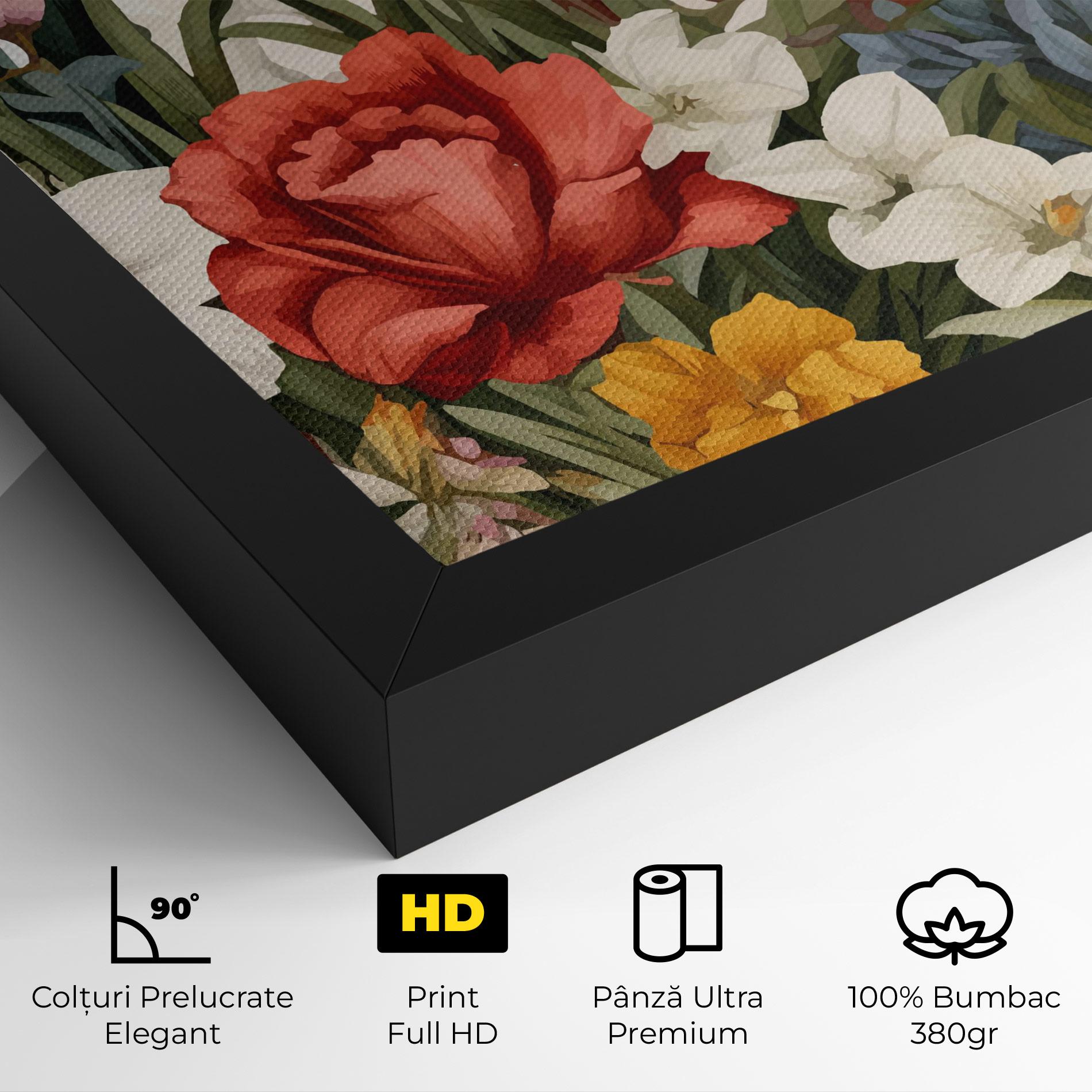 Tablou Canvas Orange Red Spring mockup 4