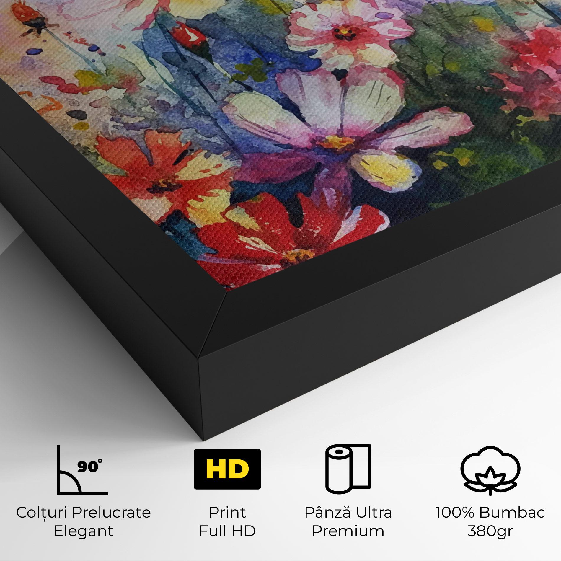 Tablou Canvas Water Art Flowers mockup 4