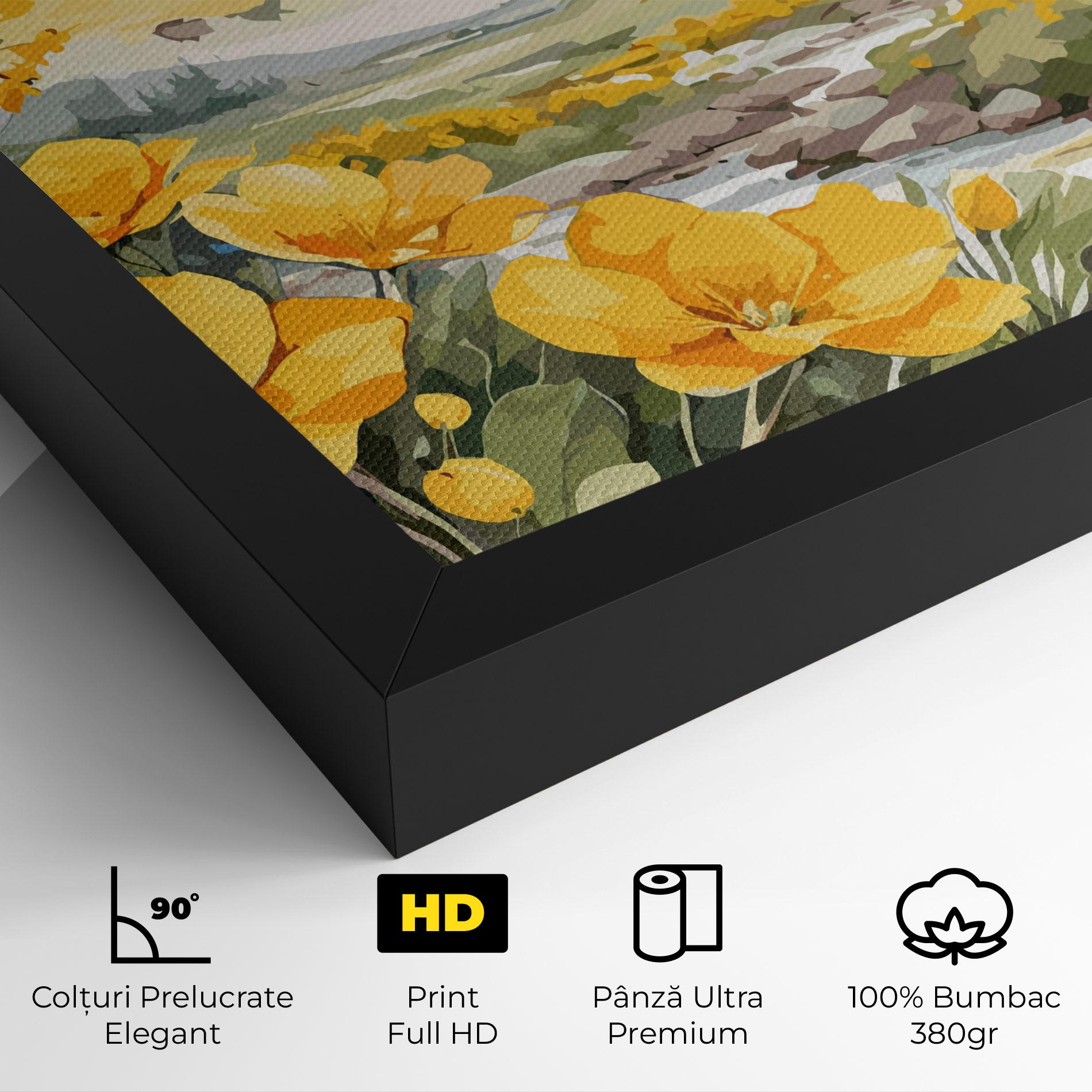 Tablou Canvas Yellow Spring Flower mockup 4