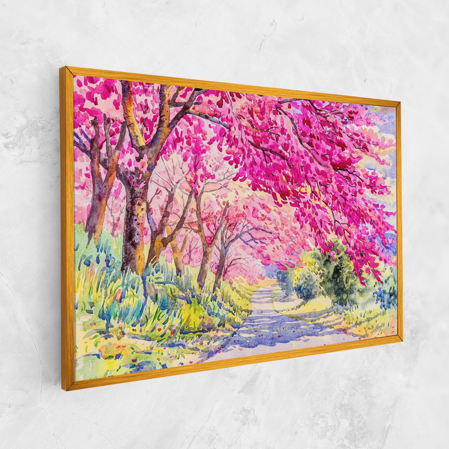 Tablou Canvas Pink Trees Art mockup 1
