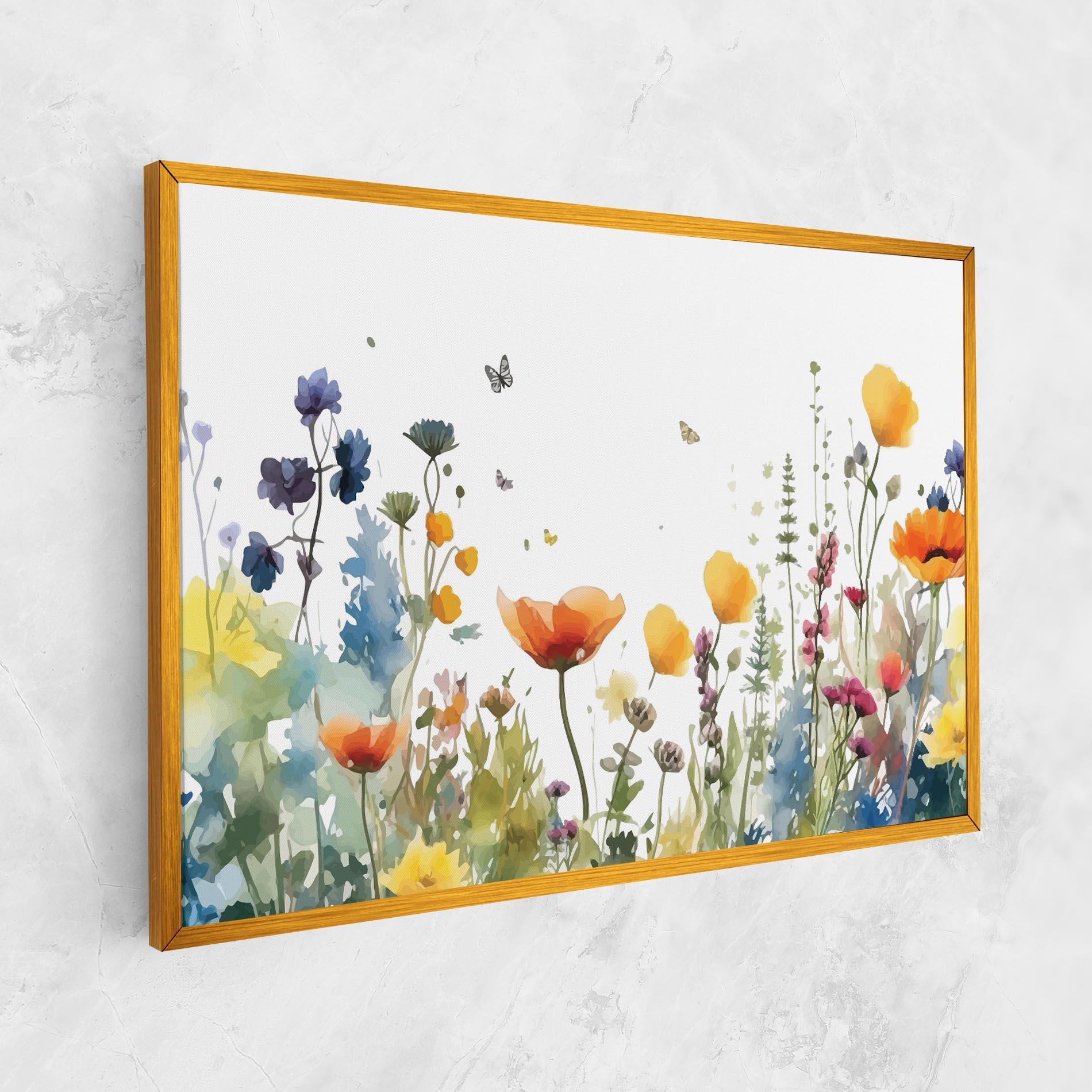 Tablou Canvas Watercolor Spring Flowers mockup 1