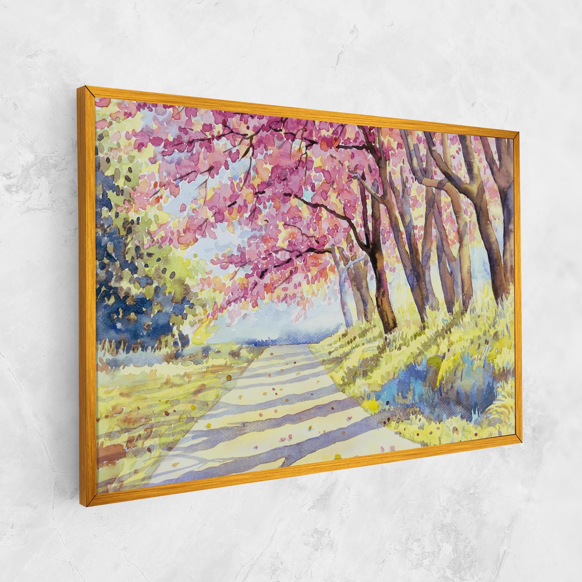 Watercolor Spring Landscape mockup 1