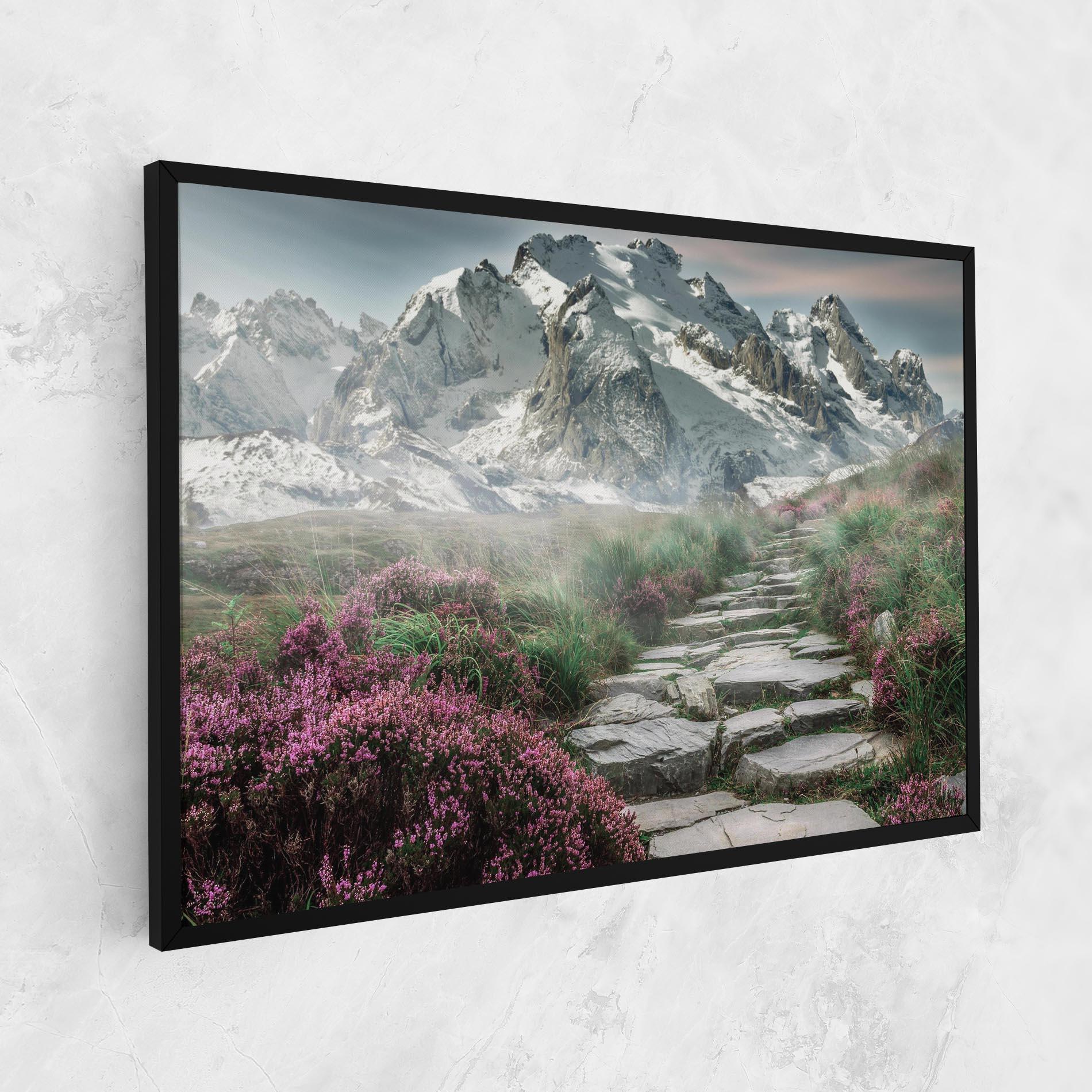 Tablou Canvas Mountain Spring View mockup 1