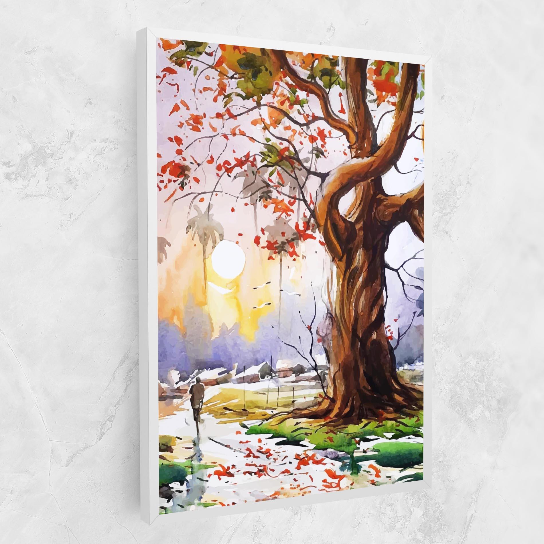 Tablou Canvas Watercolor Spring Tree mockup 1
