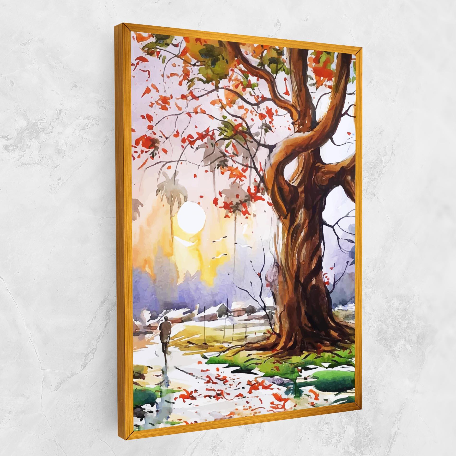 Tablou Canvas Watercolor Spring Tree mockup 1