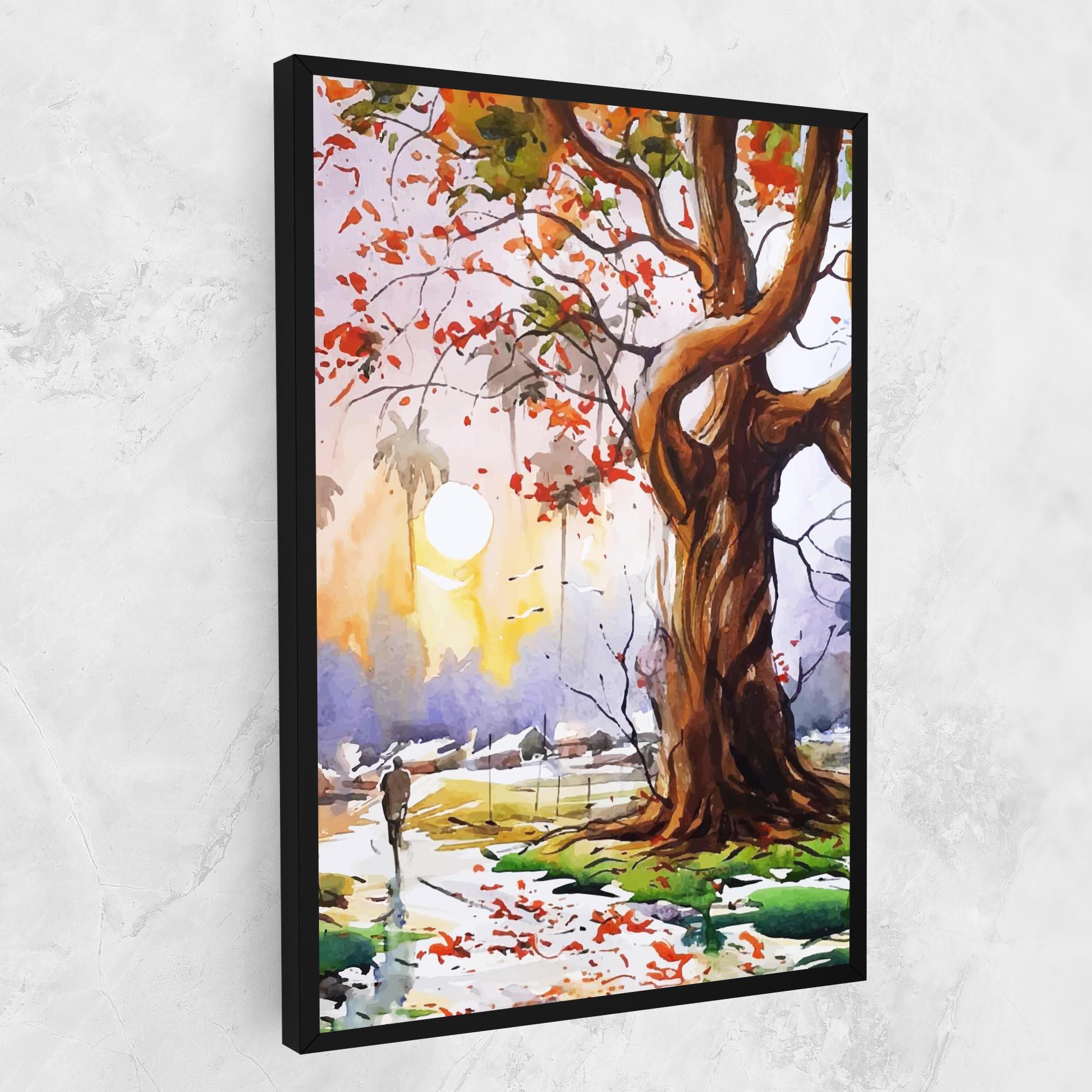 Tablou Canvas Watercolor Spring Tree mockup 1