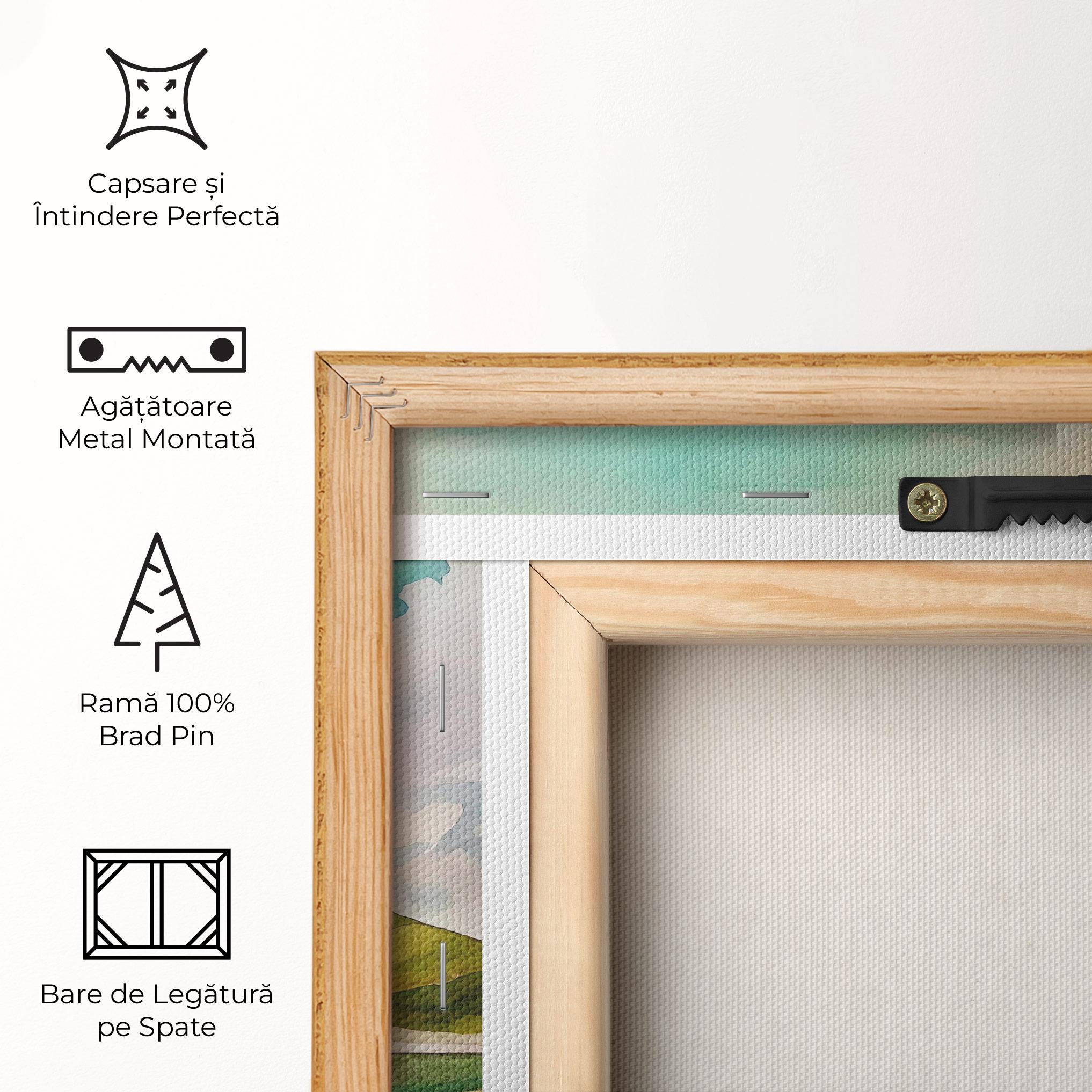 Tablou Canvas Spring Trees Painting mockup 5