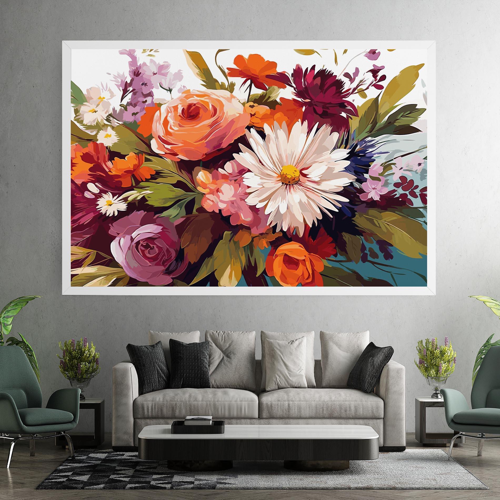 Tablou Canvas Cream Orange Spring mockup 7