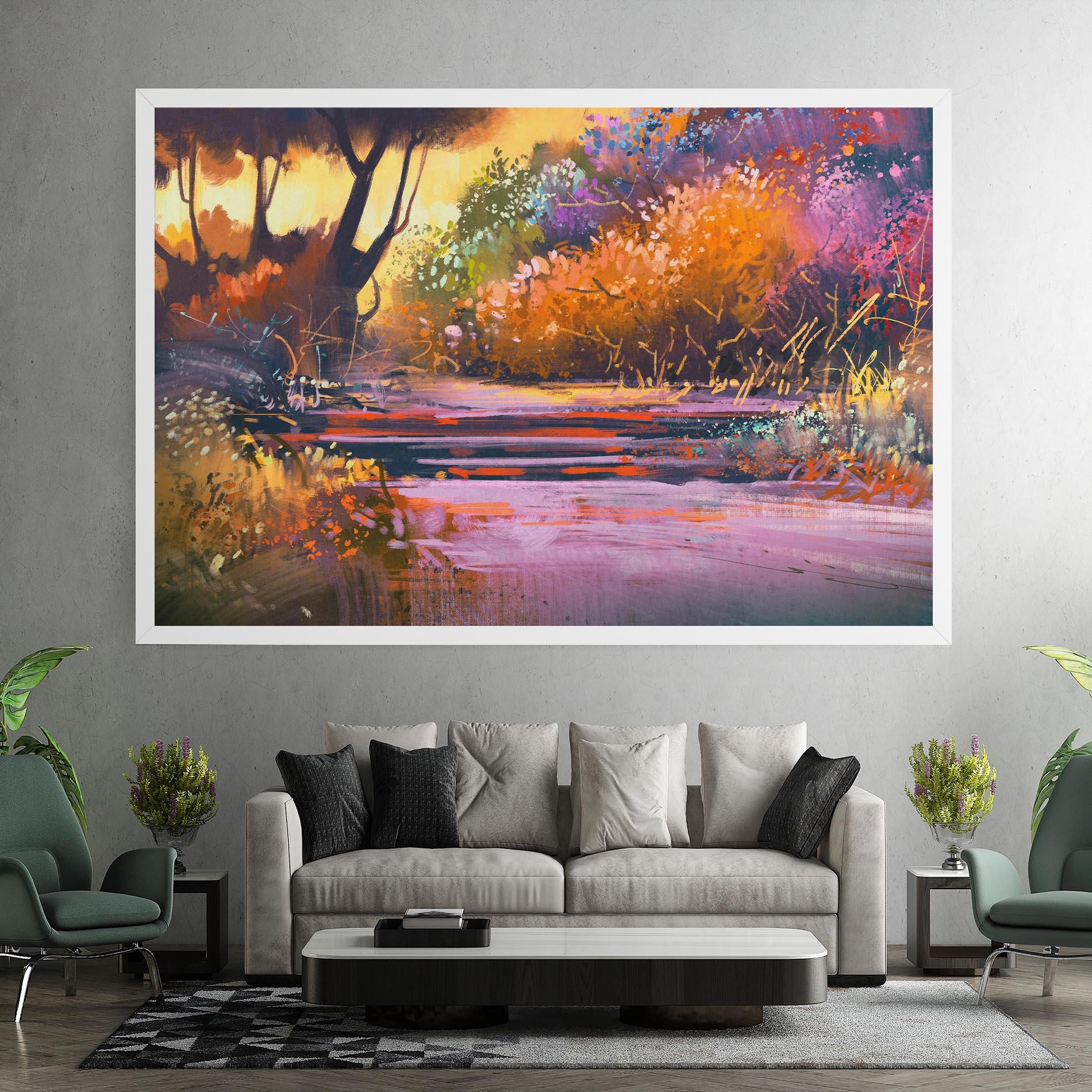 Tablou Canvas Landscape Colorful Trees mockup 7