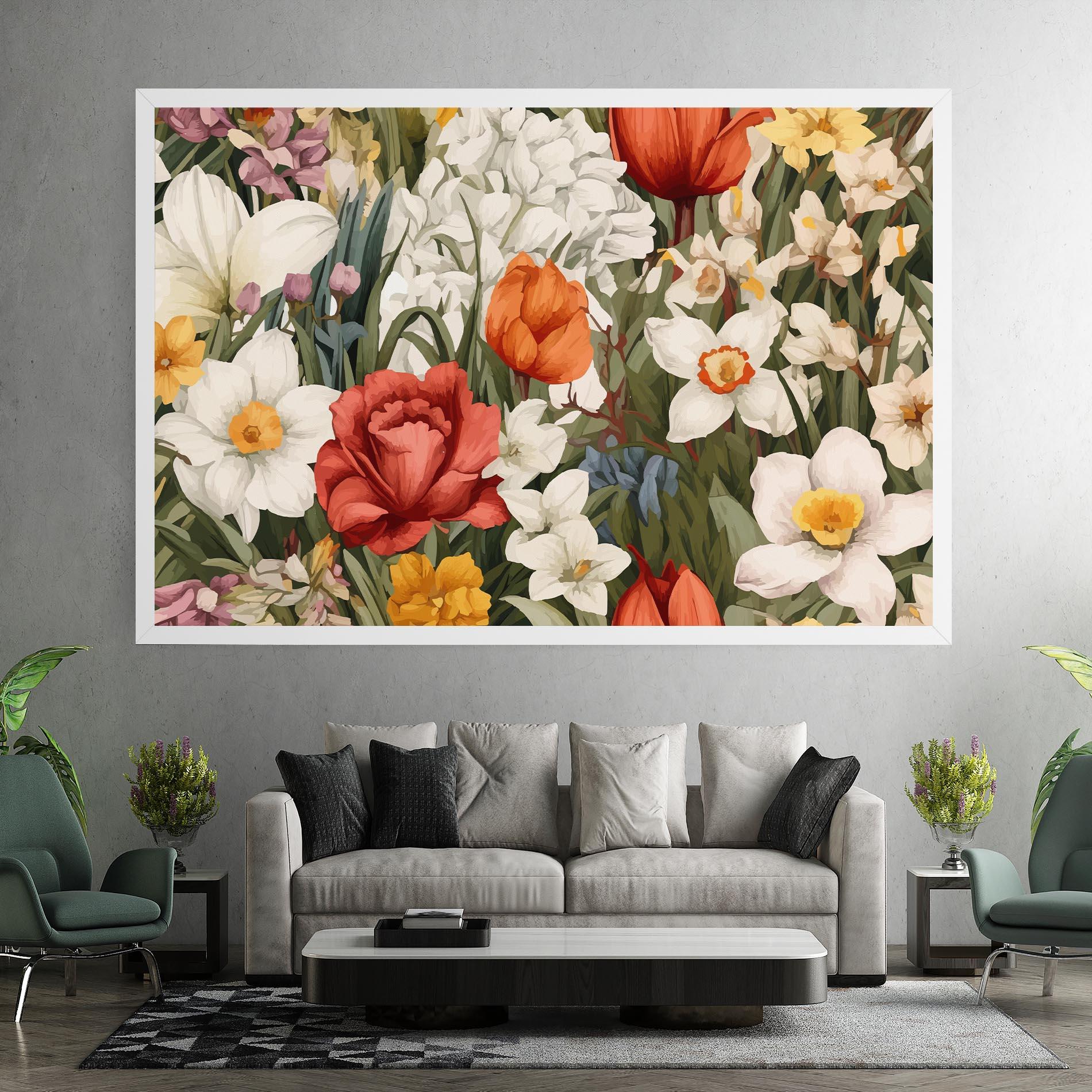 Tablou Canvas Orange Red Spring mockup 7