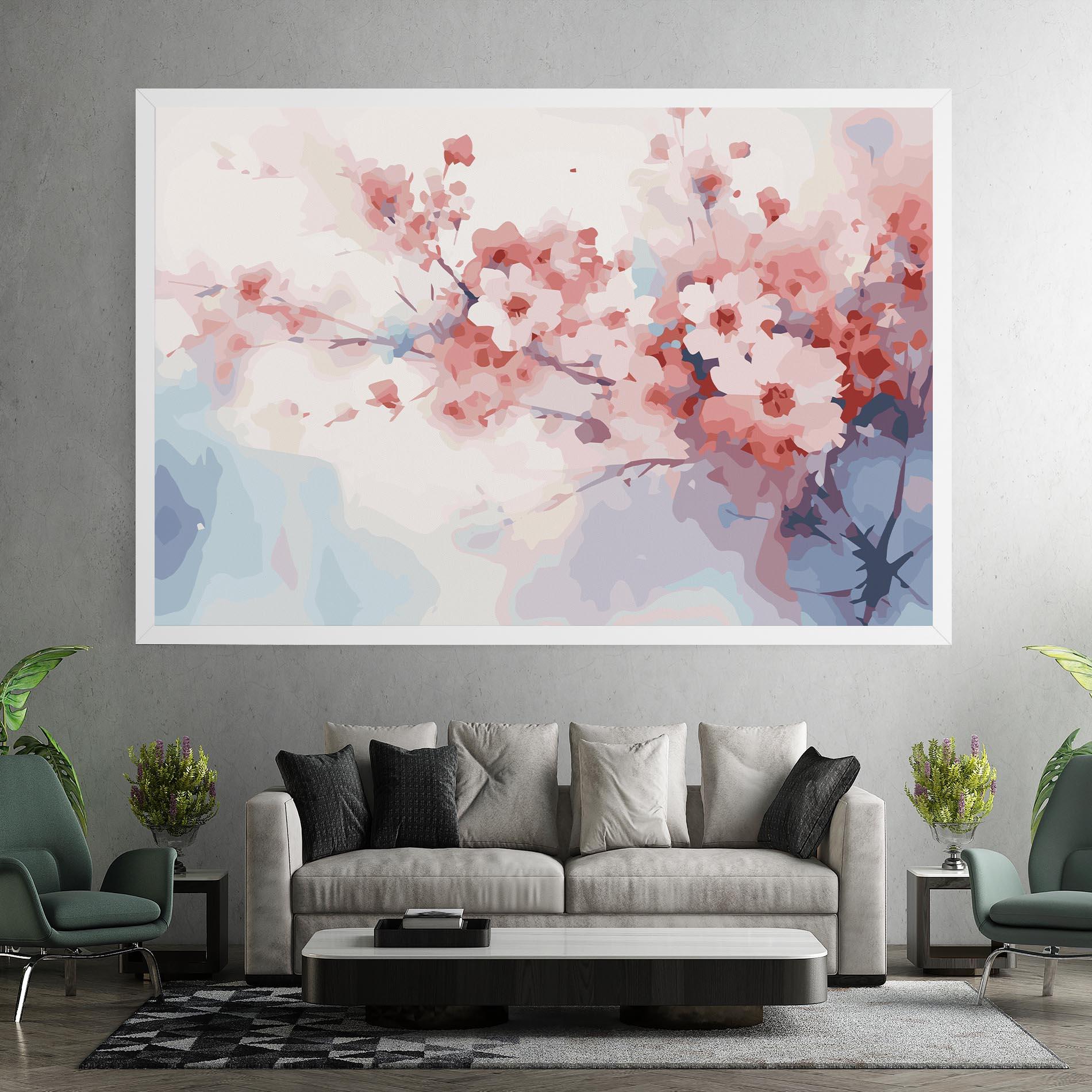 Tablou Canvas Pastel Spring Flowers mockup 7