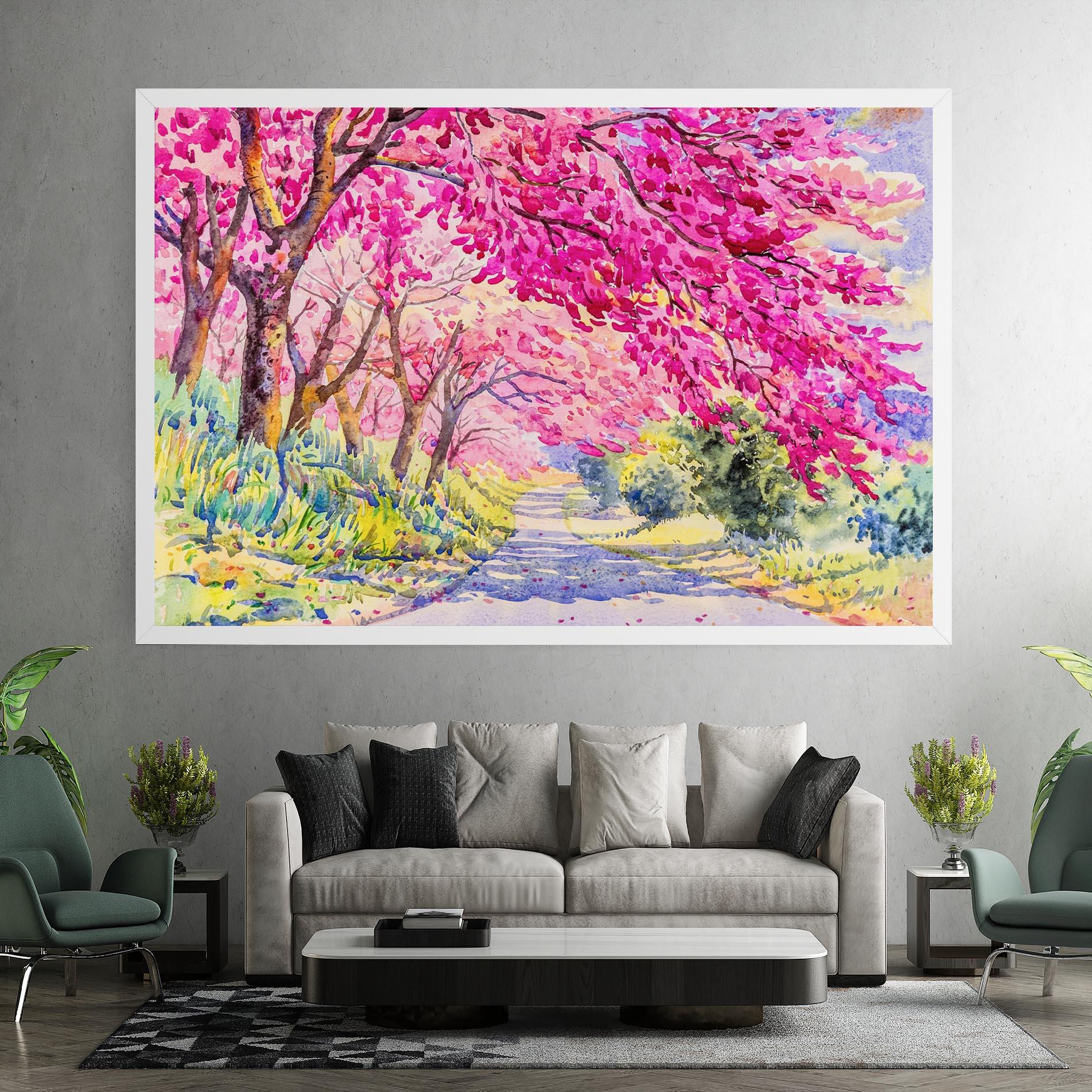 Tablou Canvas Pink Trees Art mockup 7
