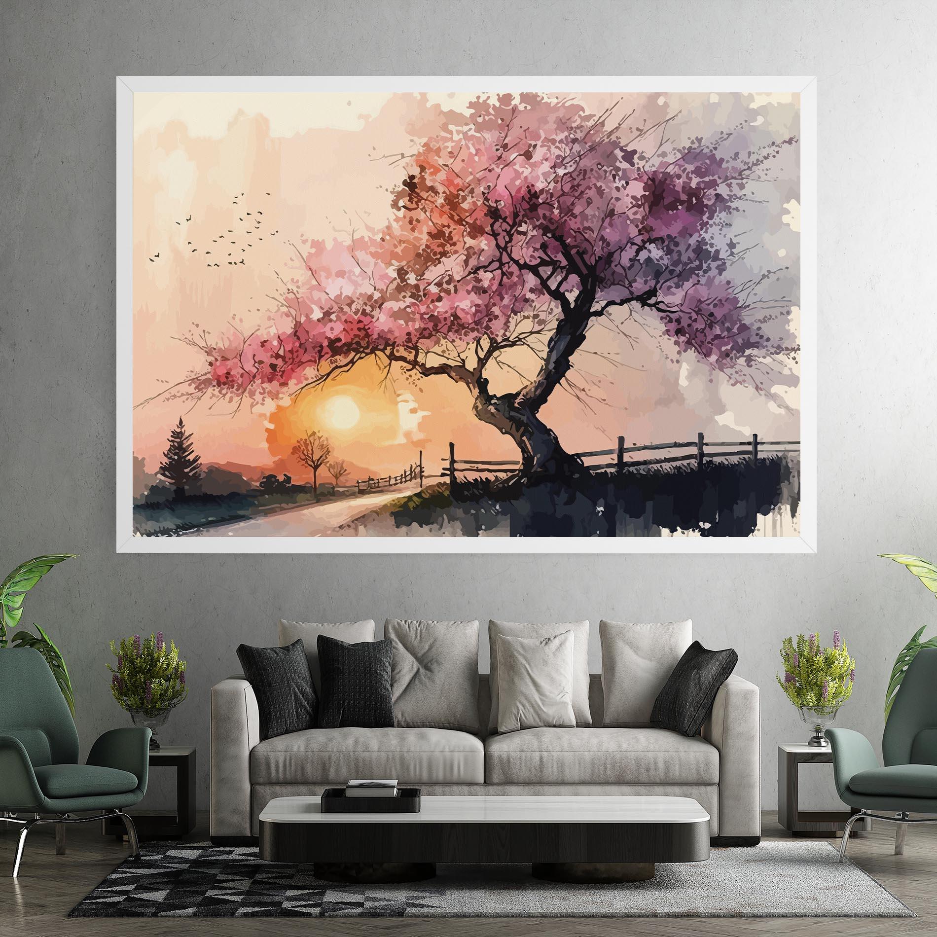 Tablou Canvas Sunset Spring mockup 7