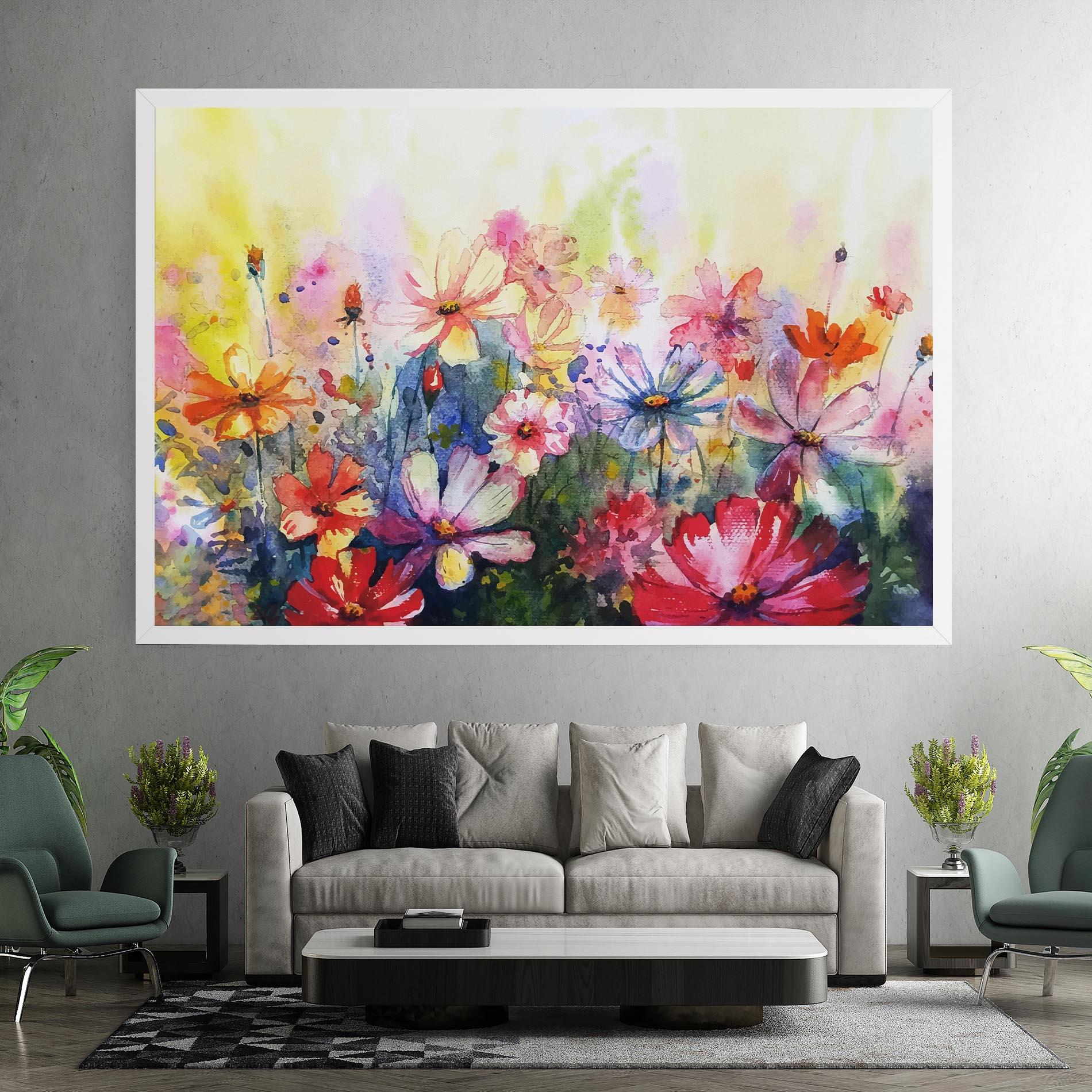 Tablou Canvas Water Art Flowers mockup 7