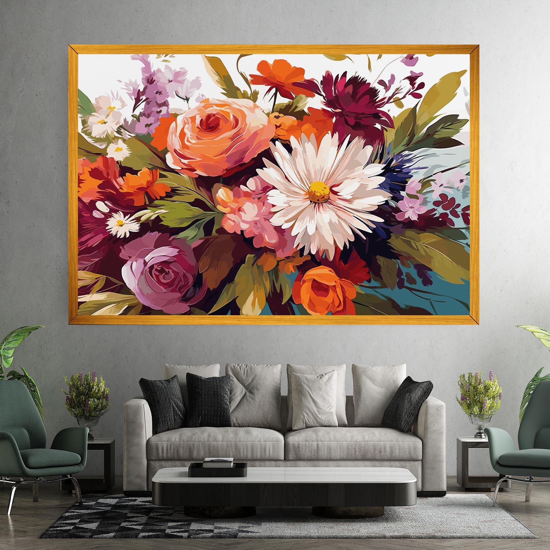 Tablou Canvas Cream Orange Spring mockup 7