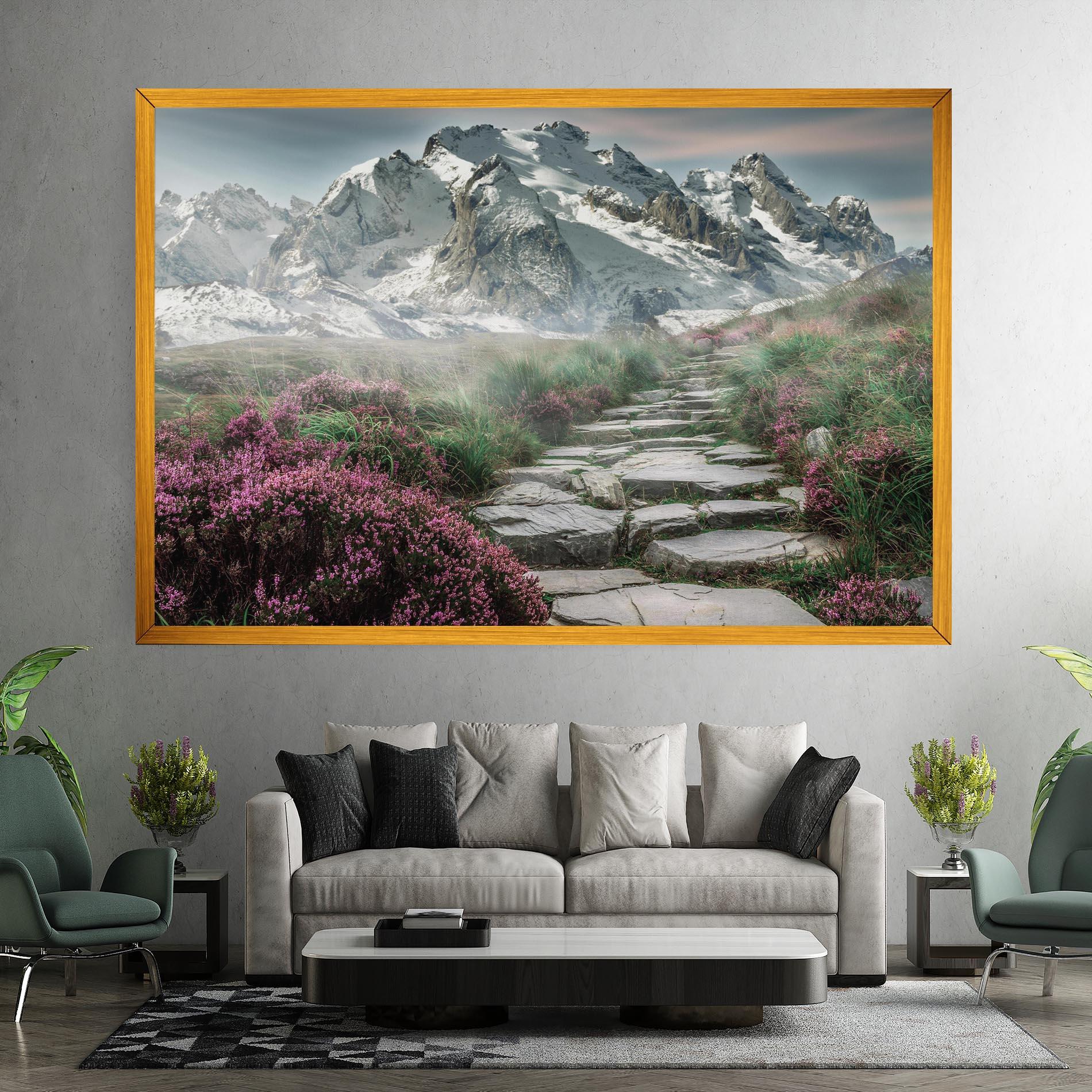 Tablou Canvas Mountain Spring View mockup 7