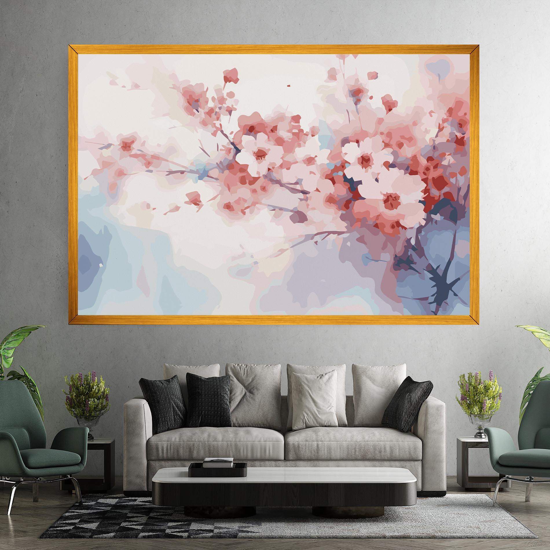 Tablou Canvas Pastel Spring Flowers mockup 7