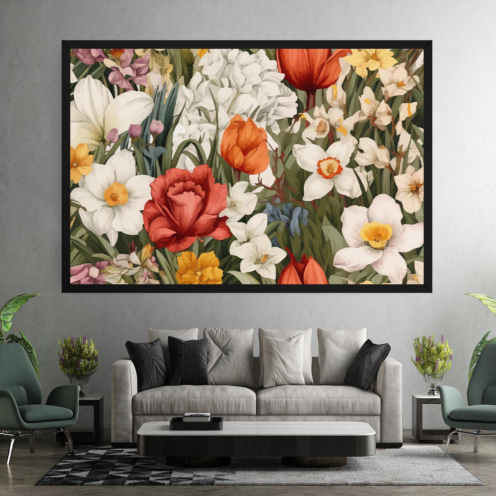 Tablou Canvas Orange Red Spring mockup 7