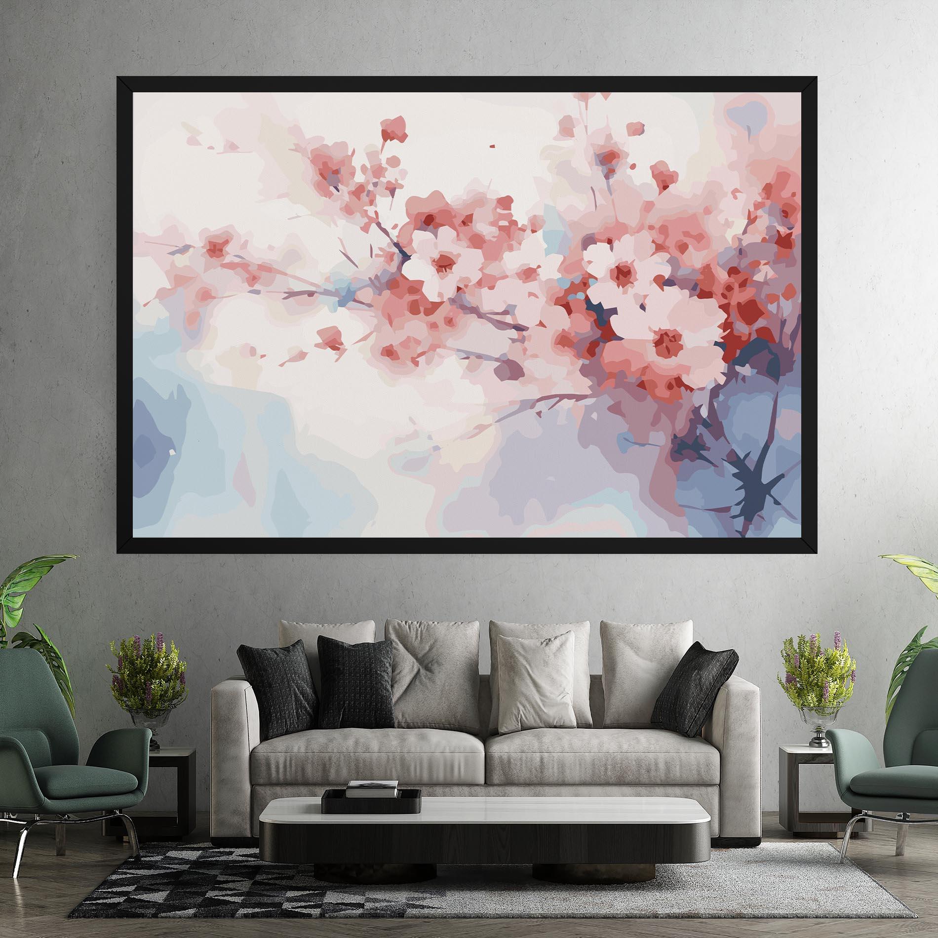 Tablou Canvas Pastel Spring Flowers mockup 7