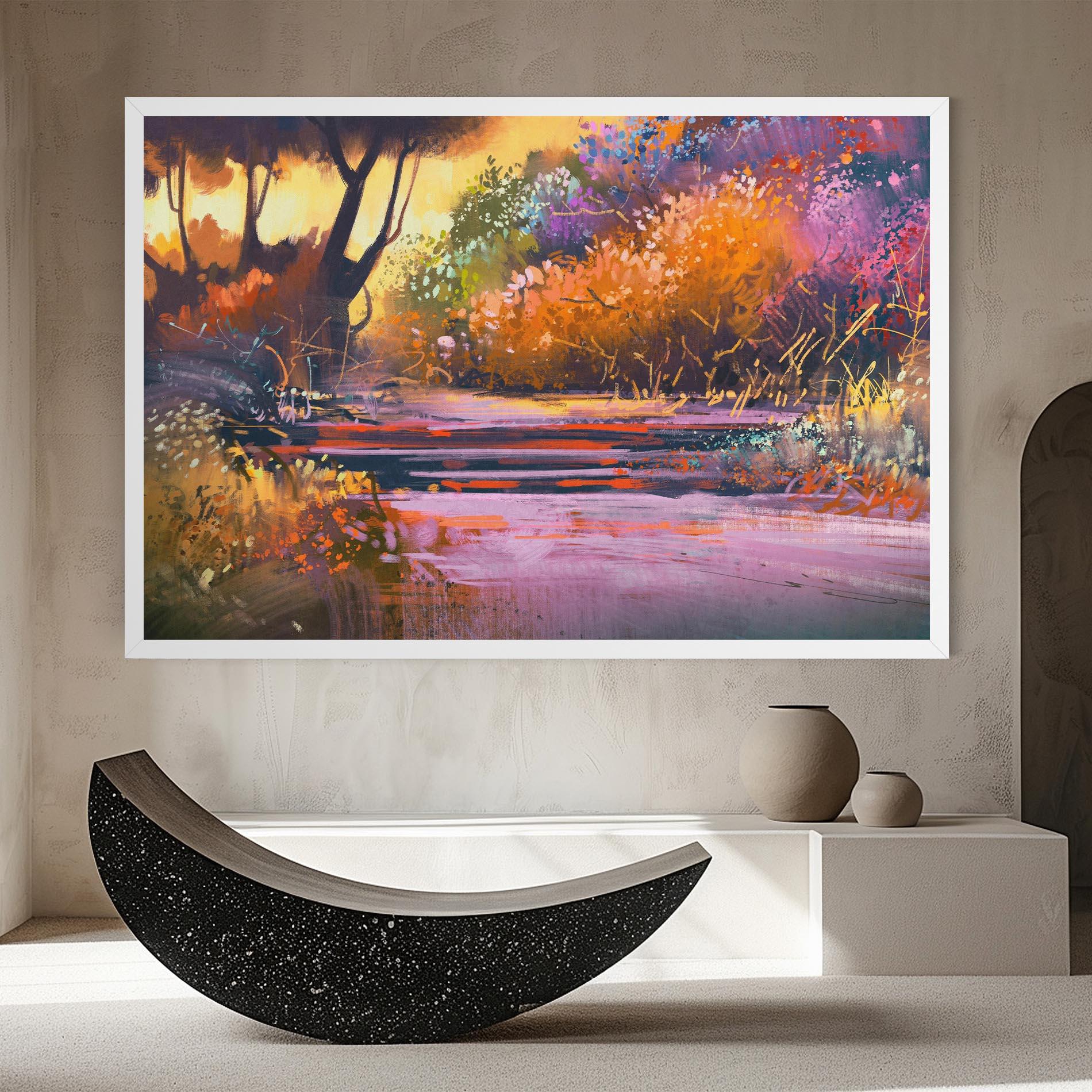 Tablou Canvas Landscape Colorful Trees mockup 8