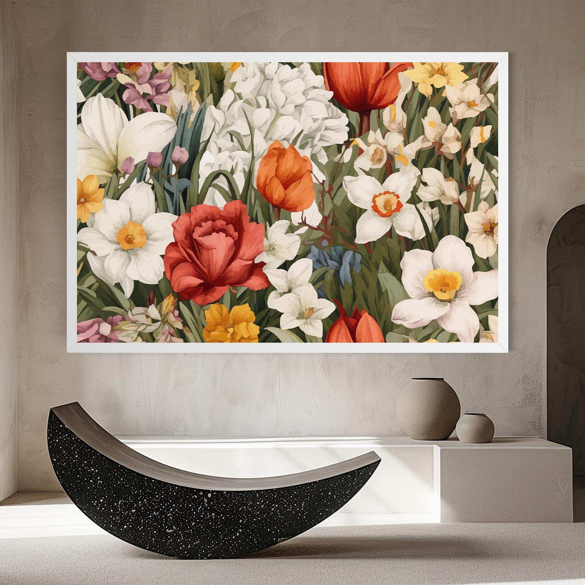 Tablou Canvas Orange Red Spring mockup 8