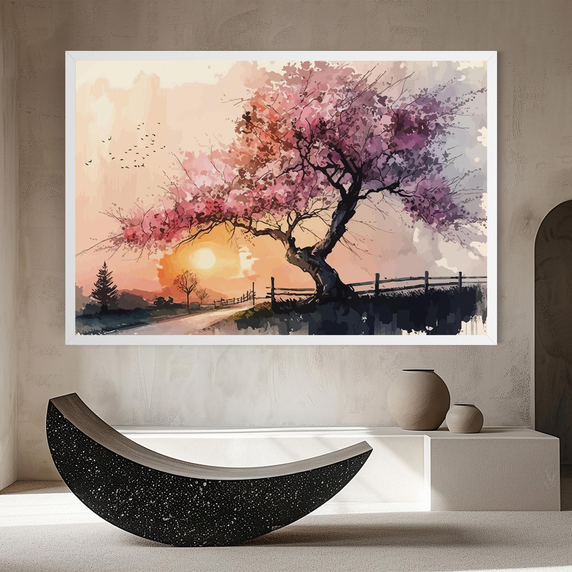 Tablou Canvas Sunset Spring mockup 8