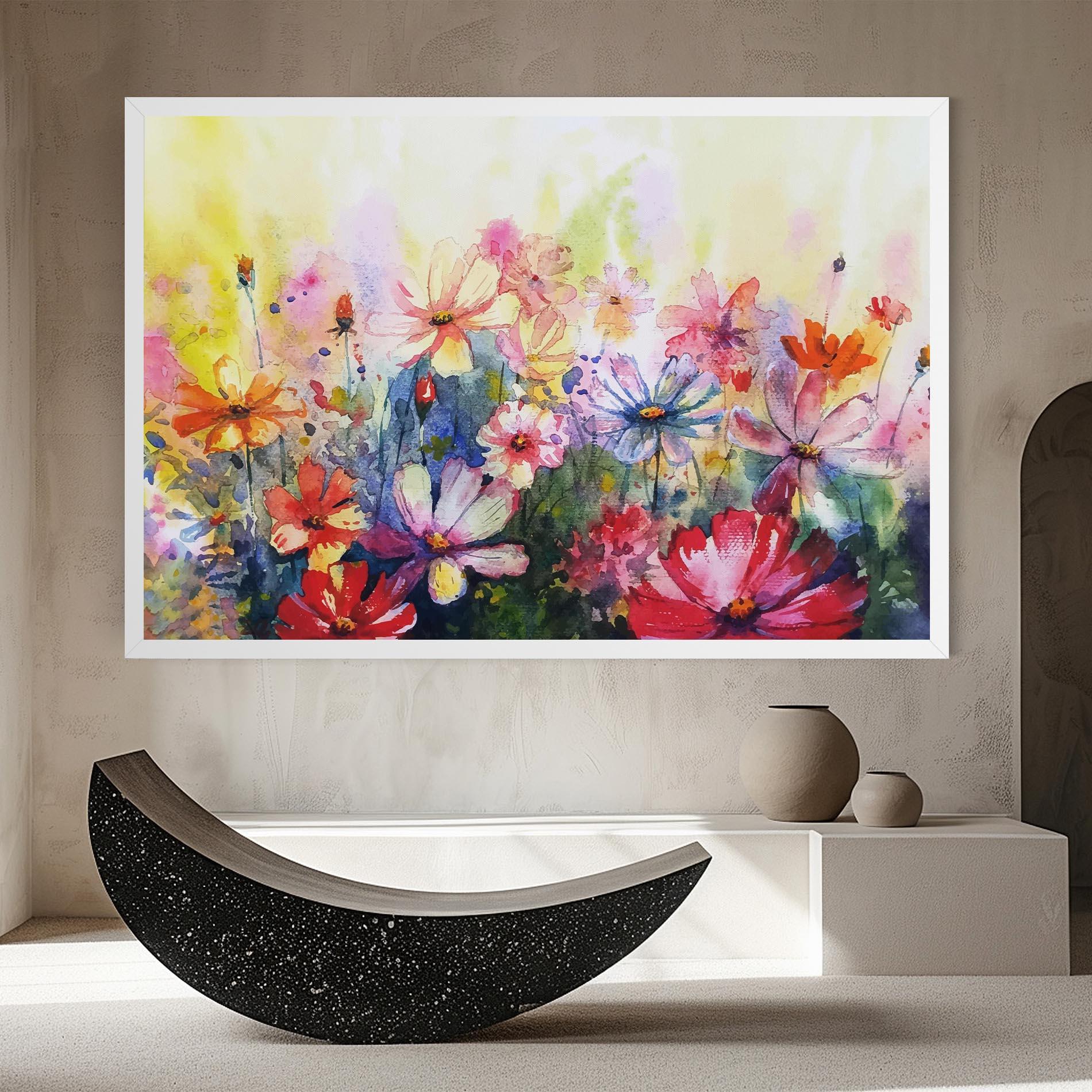 Tablou Canvas Water Art Flowers mockup 8