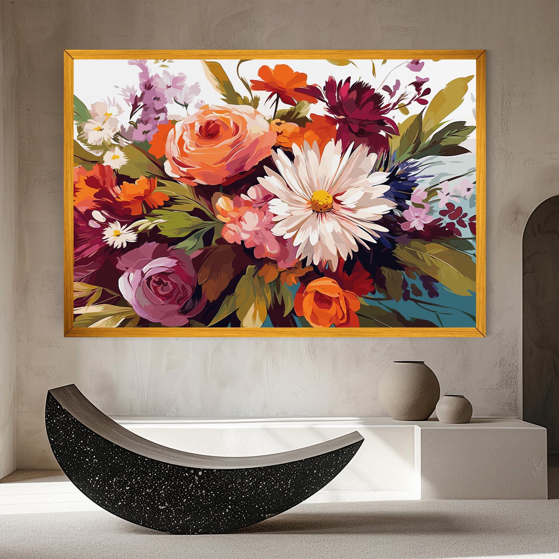 Tablou Canvas Cream Orange Spring mockup 8