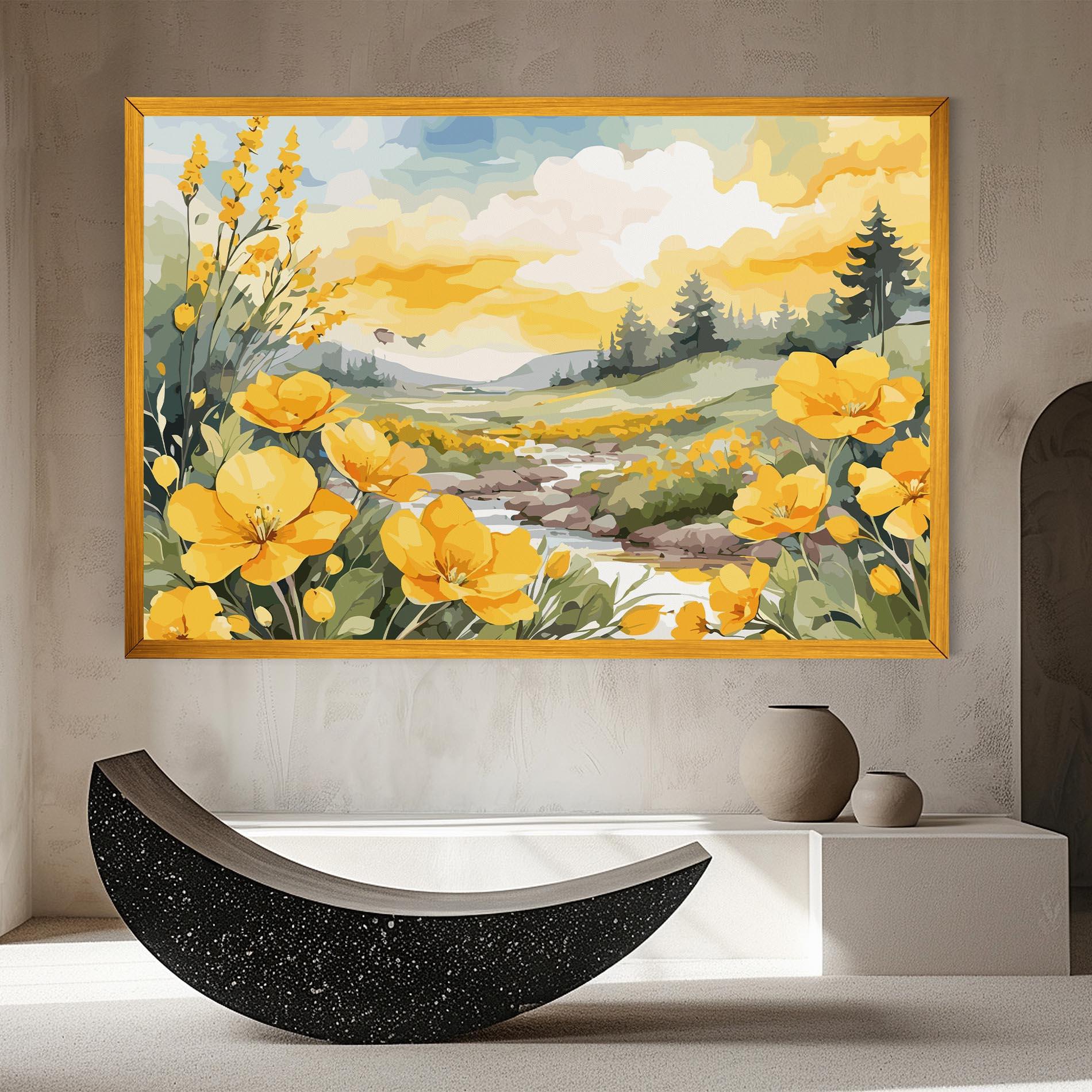 Tablou Canvas Yellow Spring Flower mockup 8