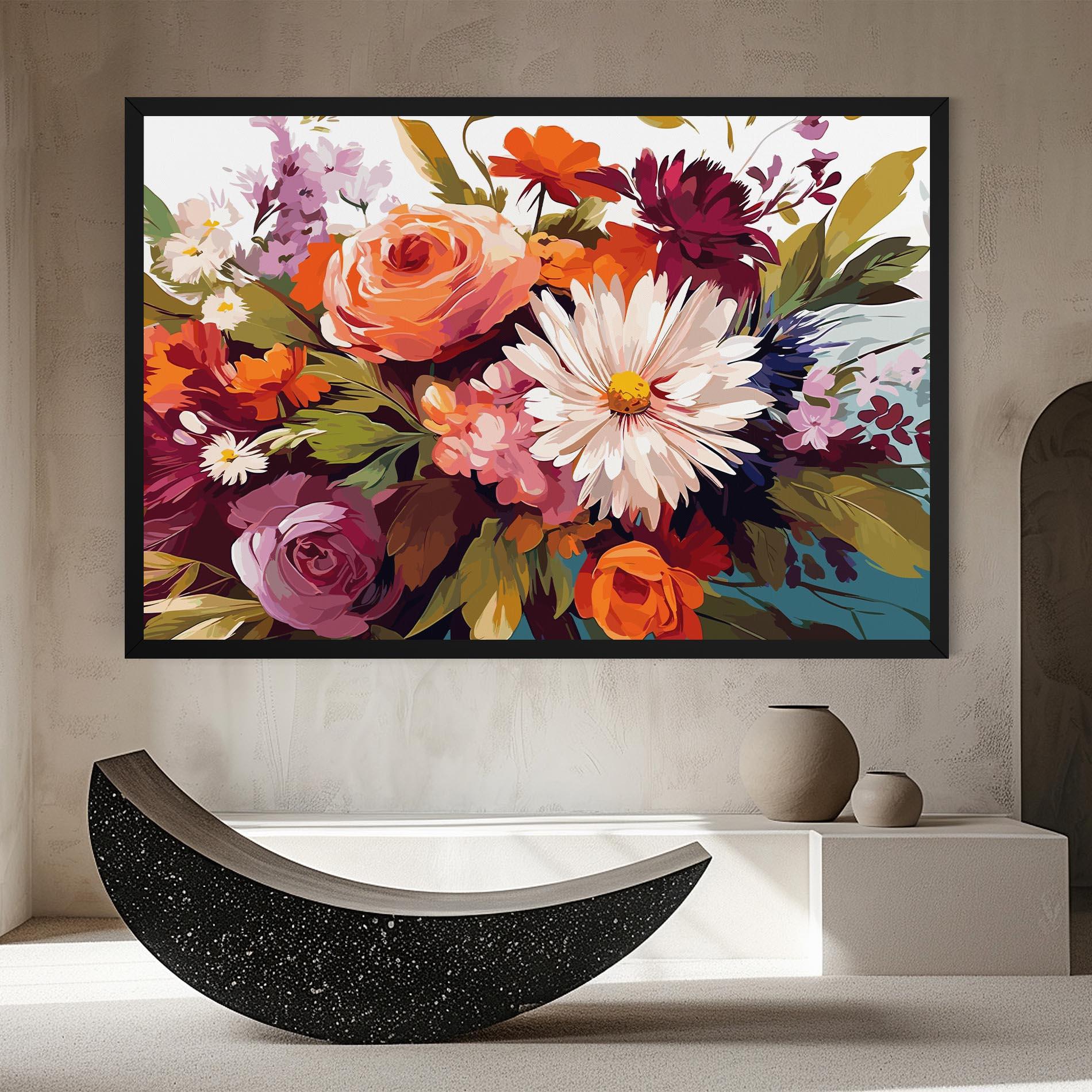 Tablou Canvas Cream Orange Spring mockup 8