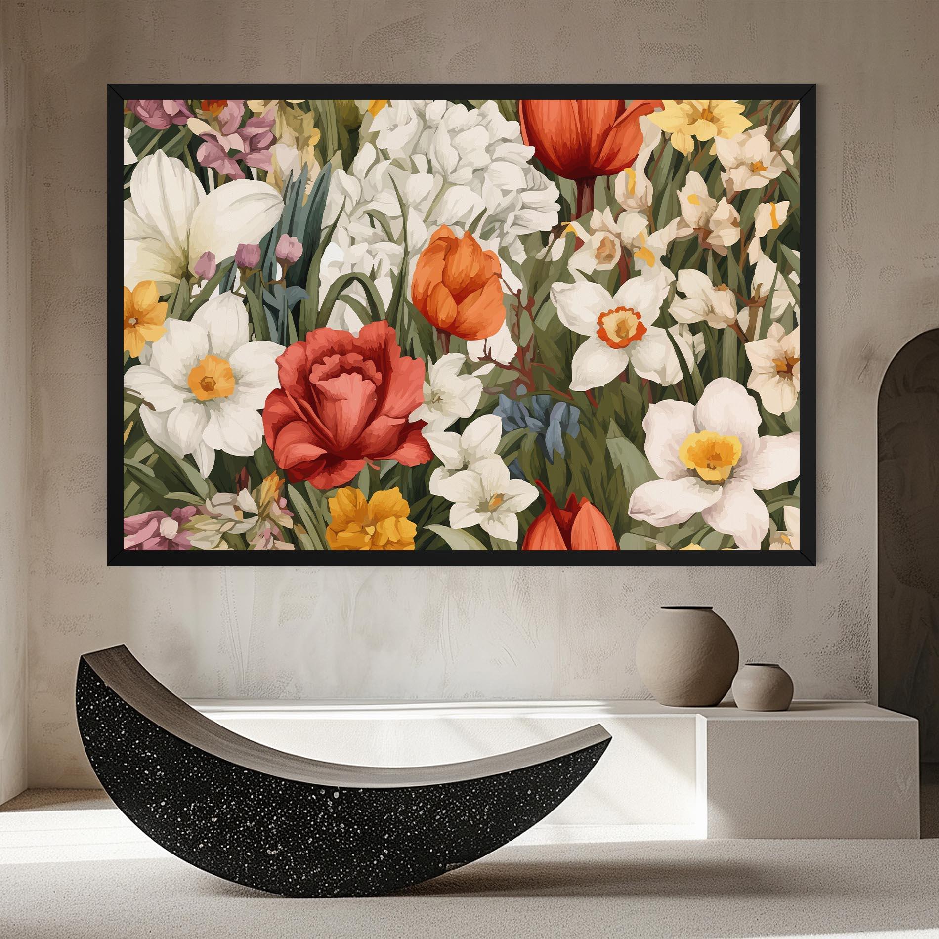 Tablou Canvas Orange Red Spring mockup 8