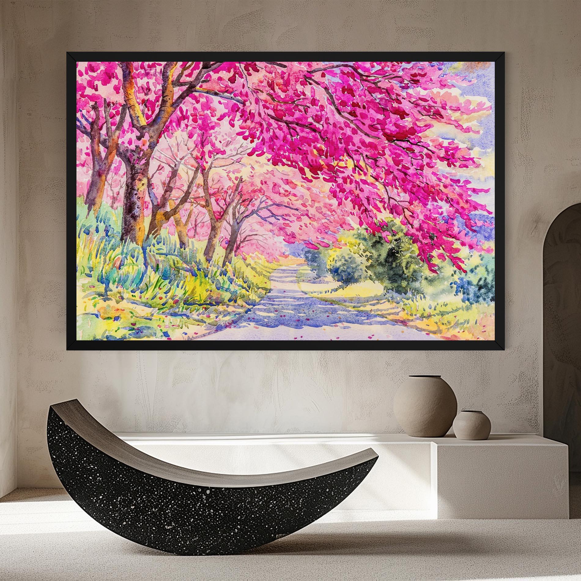 Tablou Canvas Pink Trees Art mockup 8