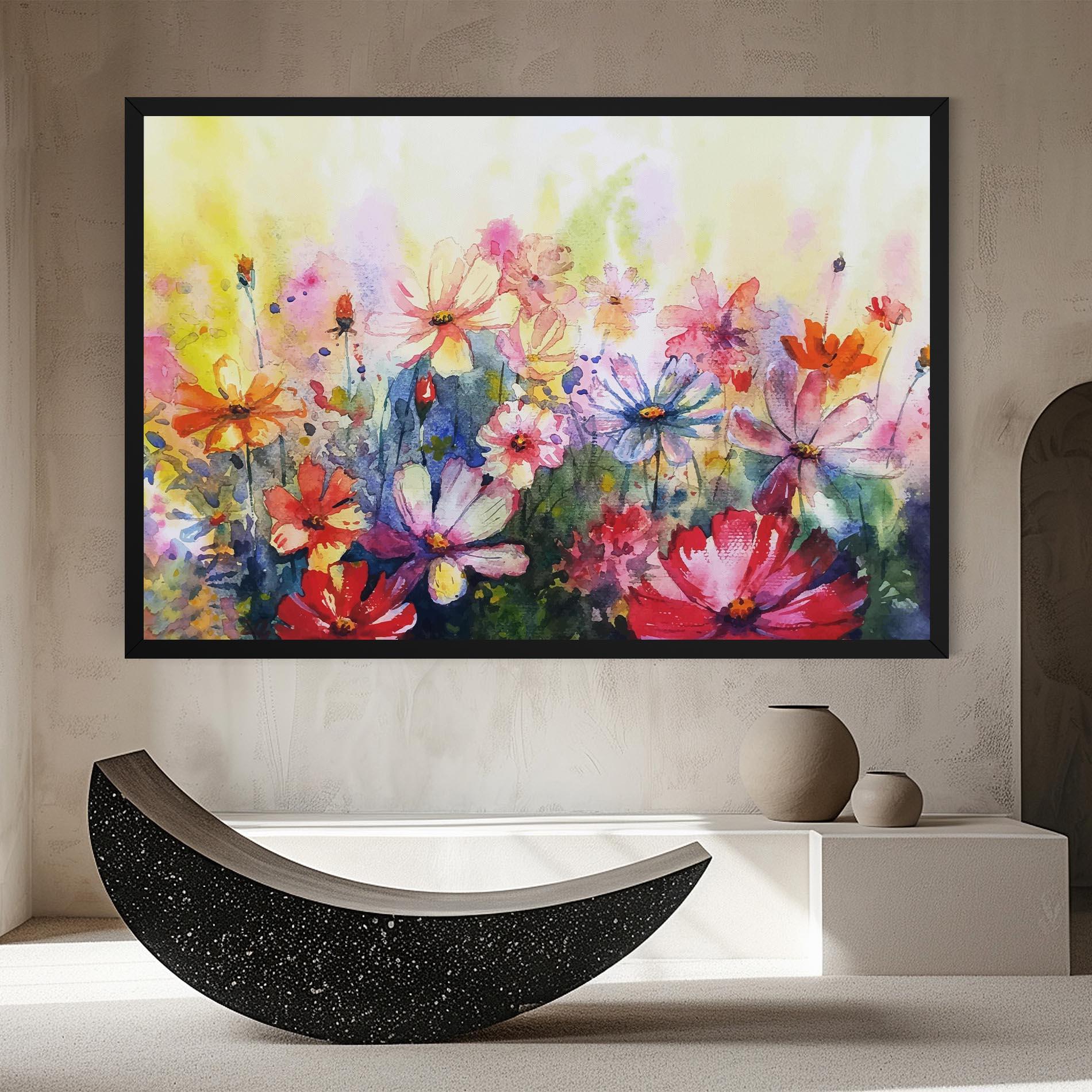 Tablou Canvas Water Art Flowers mockup 8