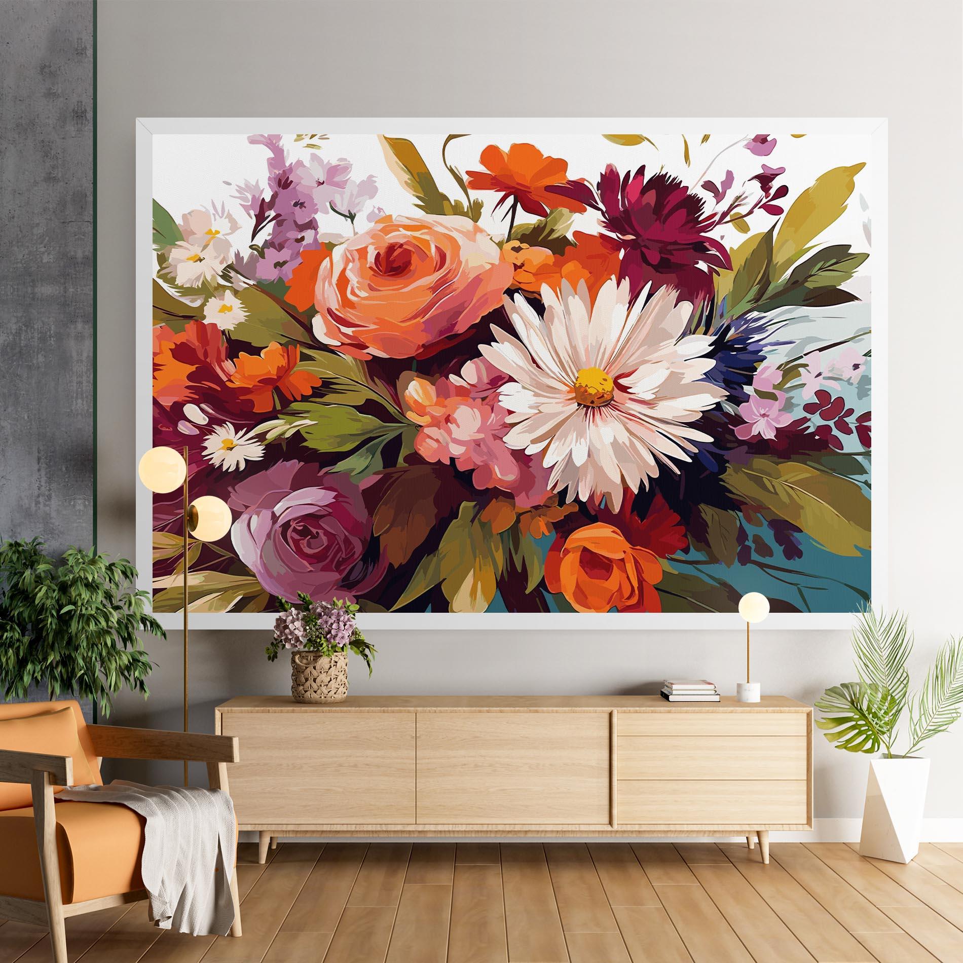 Tablou Canvas Cream Orange Spring mockup 9