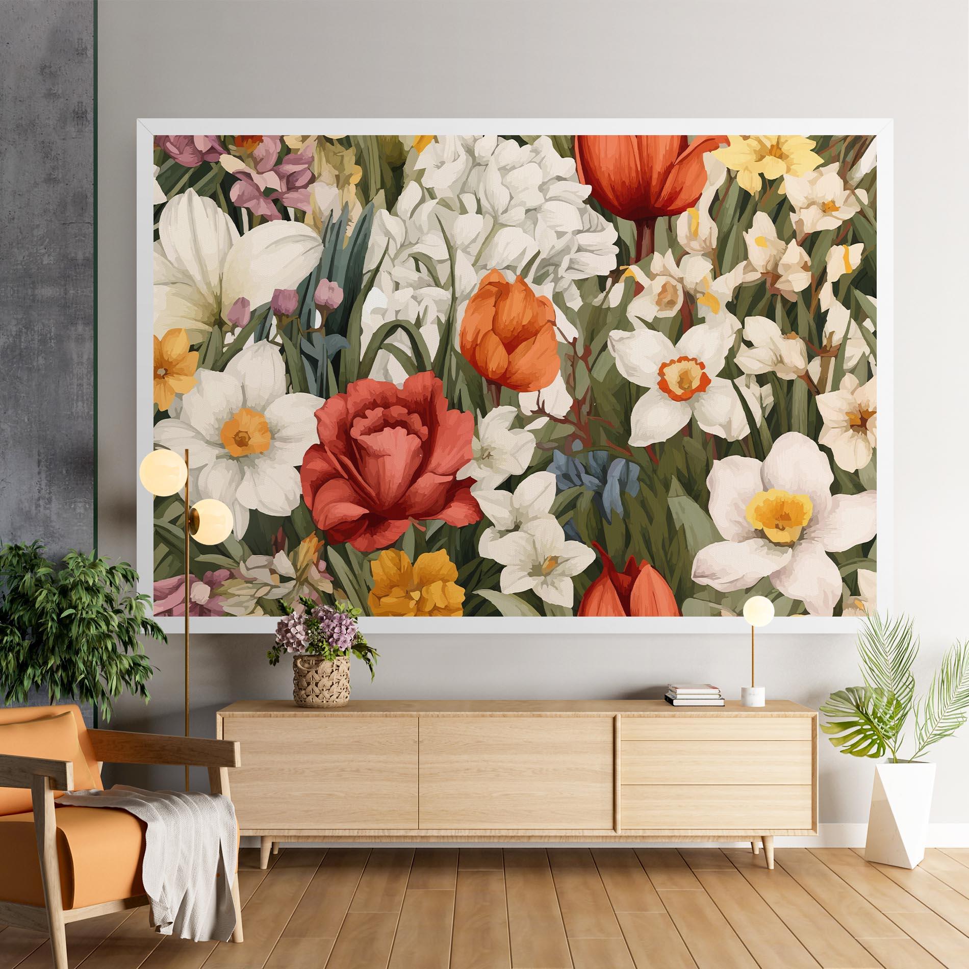 Tablou Canvas Orange Red Spring mockup 9