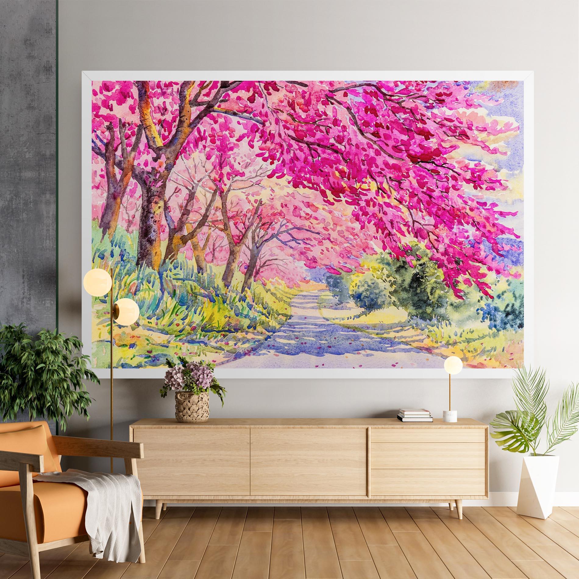 Tablou Canvas Pink Trees Art mockup 9